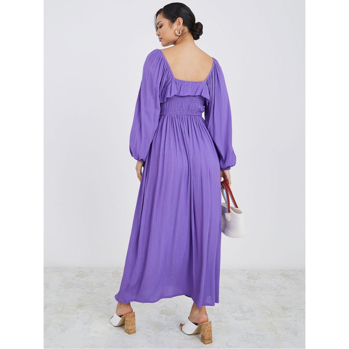 فستان طويل باكمام بالون-women-clothing-dresses-image-4