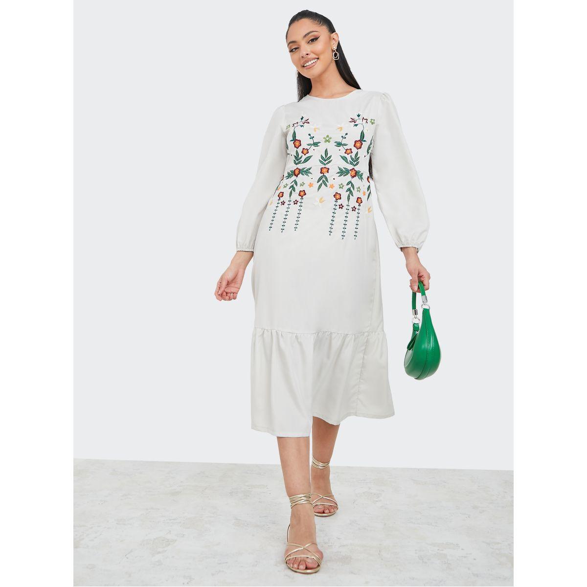 فستان ميدي باكمام طويلة-women-clothing-dresses-image-1