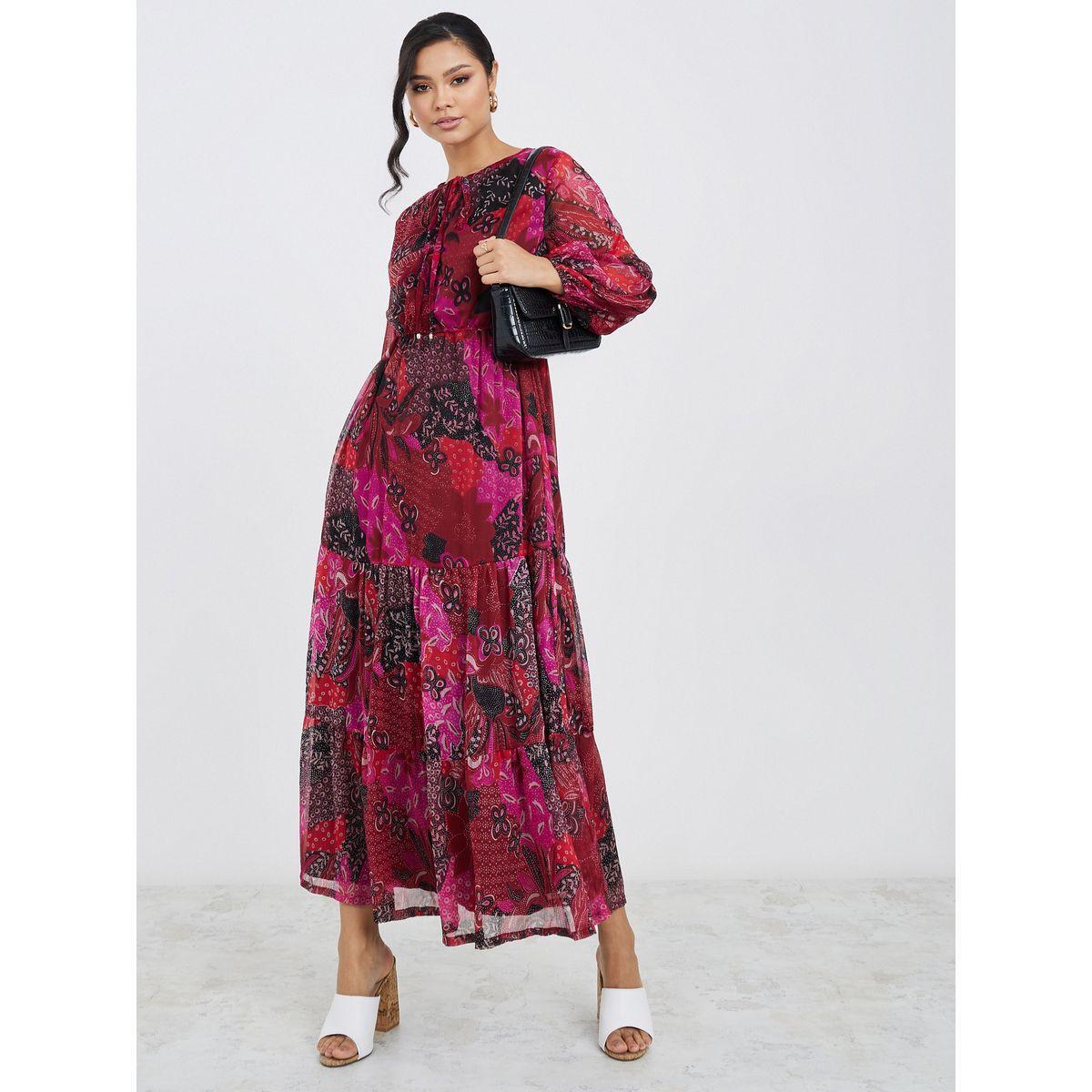 فستان طويل مطبع بزهور-women-clothing-dresses-image-2