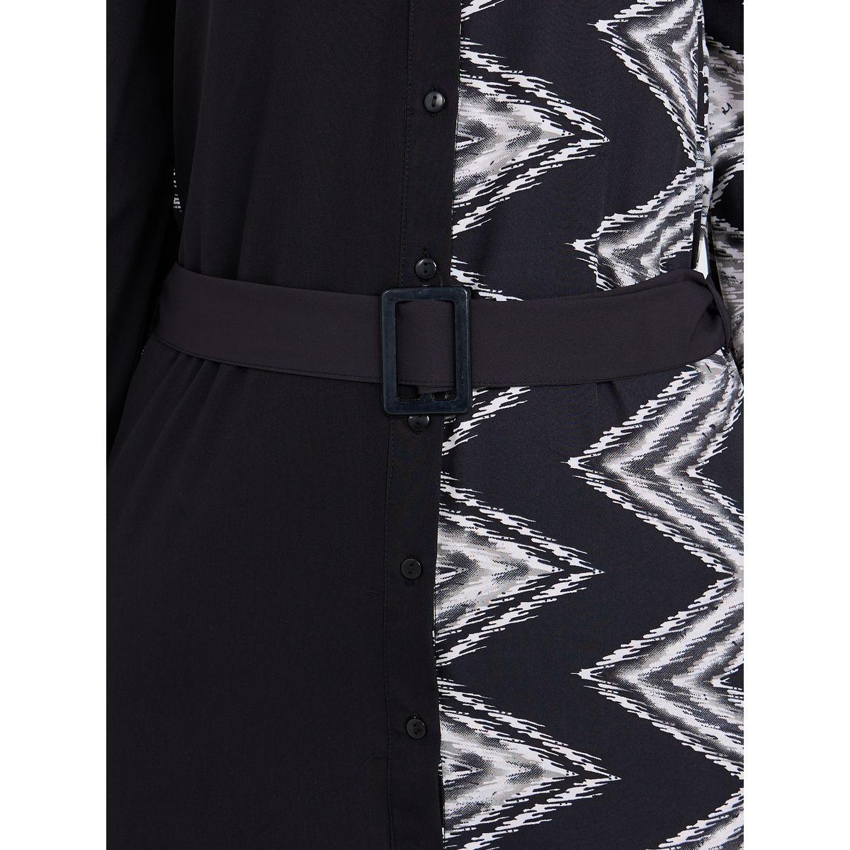 Styli Long Sleeves Colorblock Printed Shirt Midi Dress-women-clothing-dresses-image-3