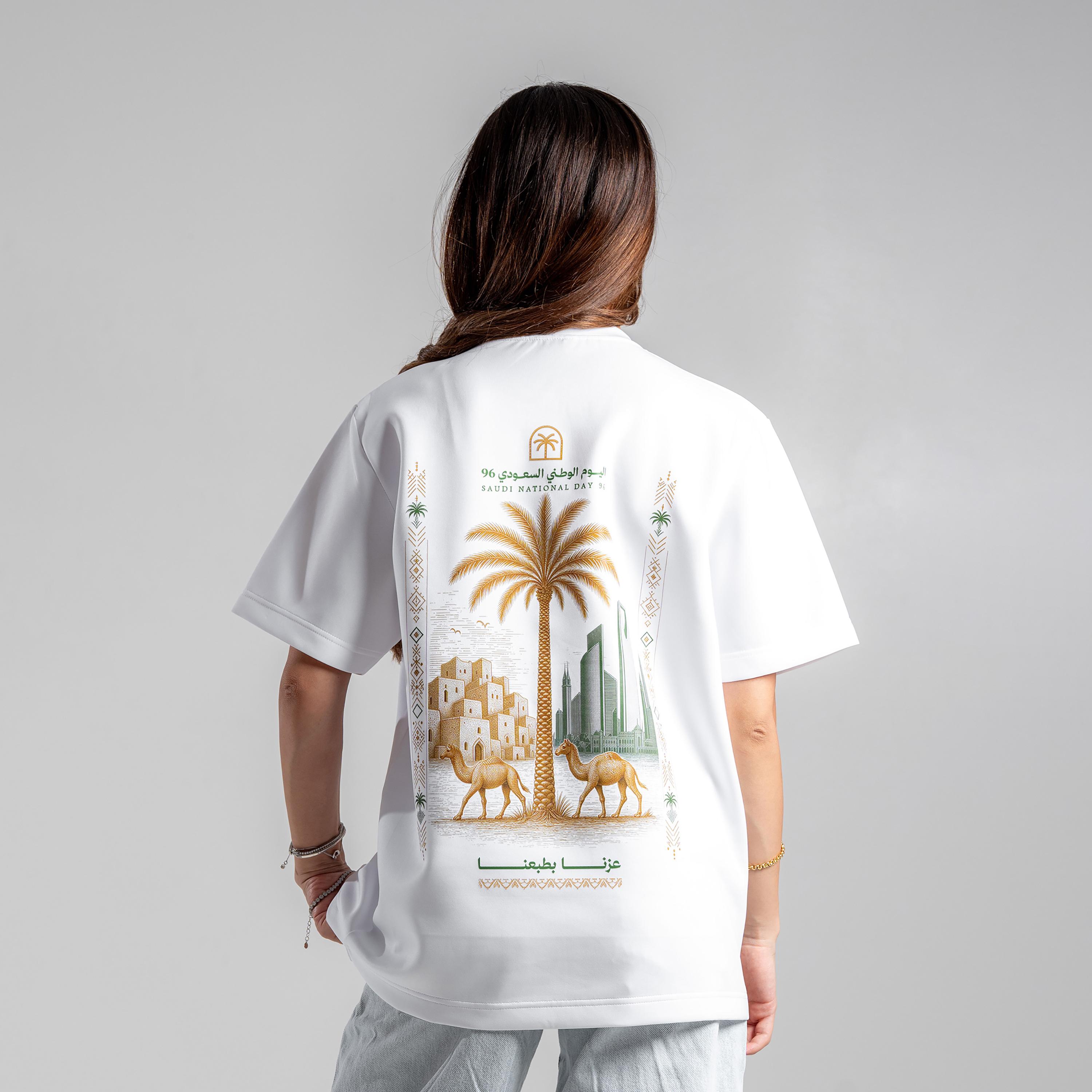 sanefn Camel Palm Cityscape Crew Neck Short Sleeves Women's National Day T-Shirt-women-clothing-tshirts-image-3