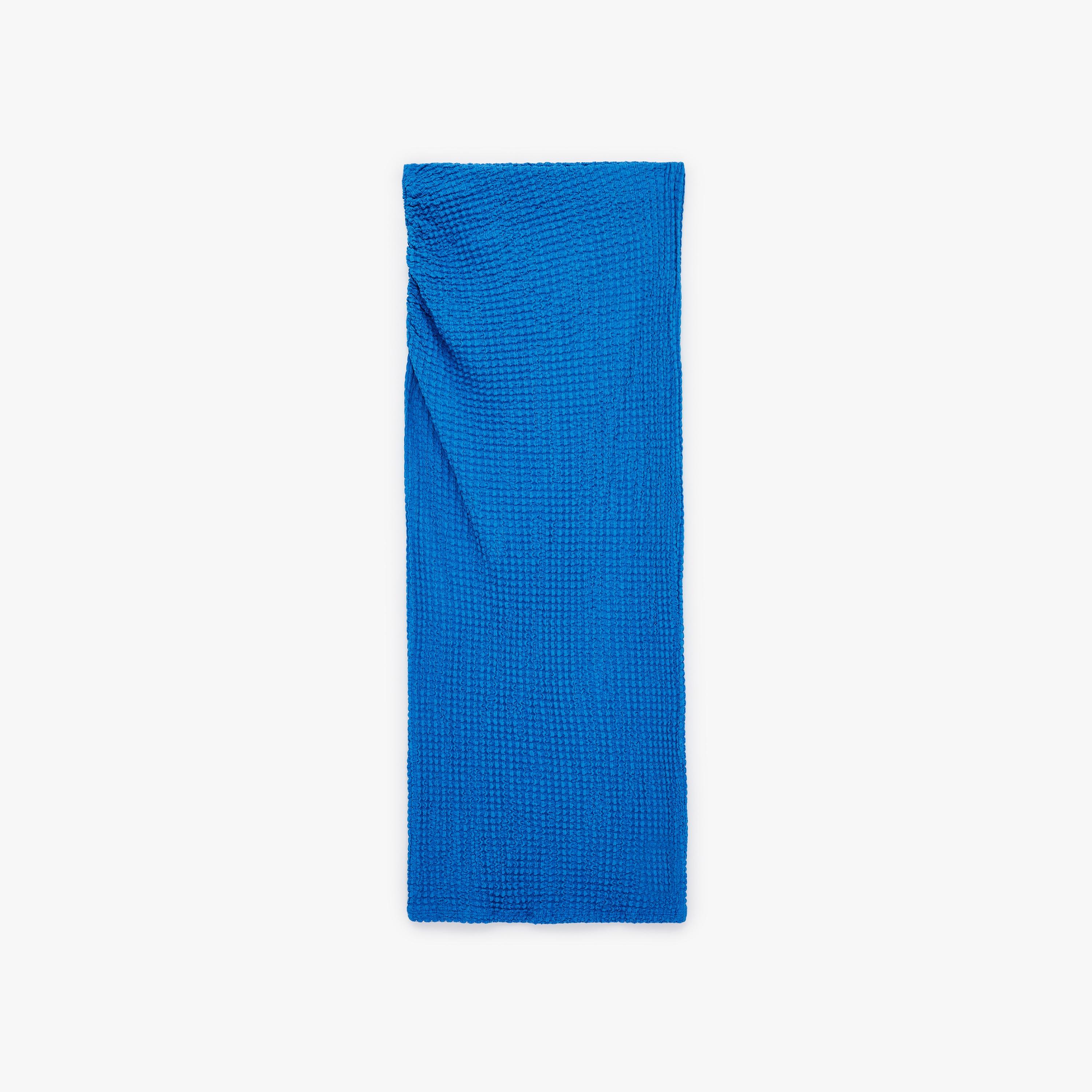 KOTON Blue Textured Straight Women's Maxi Skirt-women-clothing-bottoms-skirts-image-4