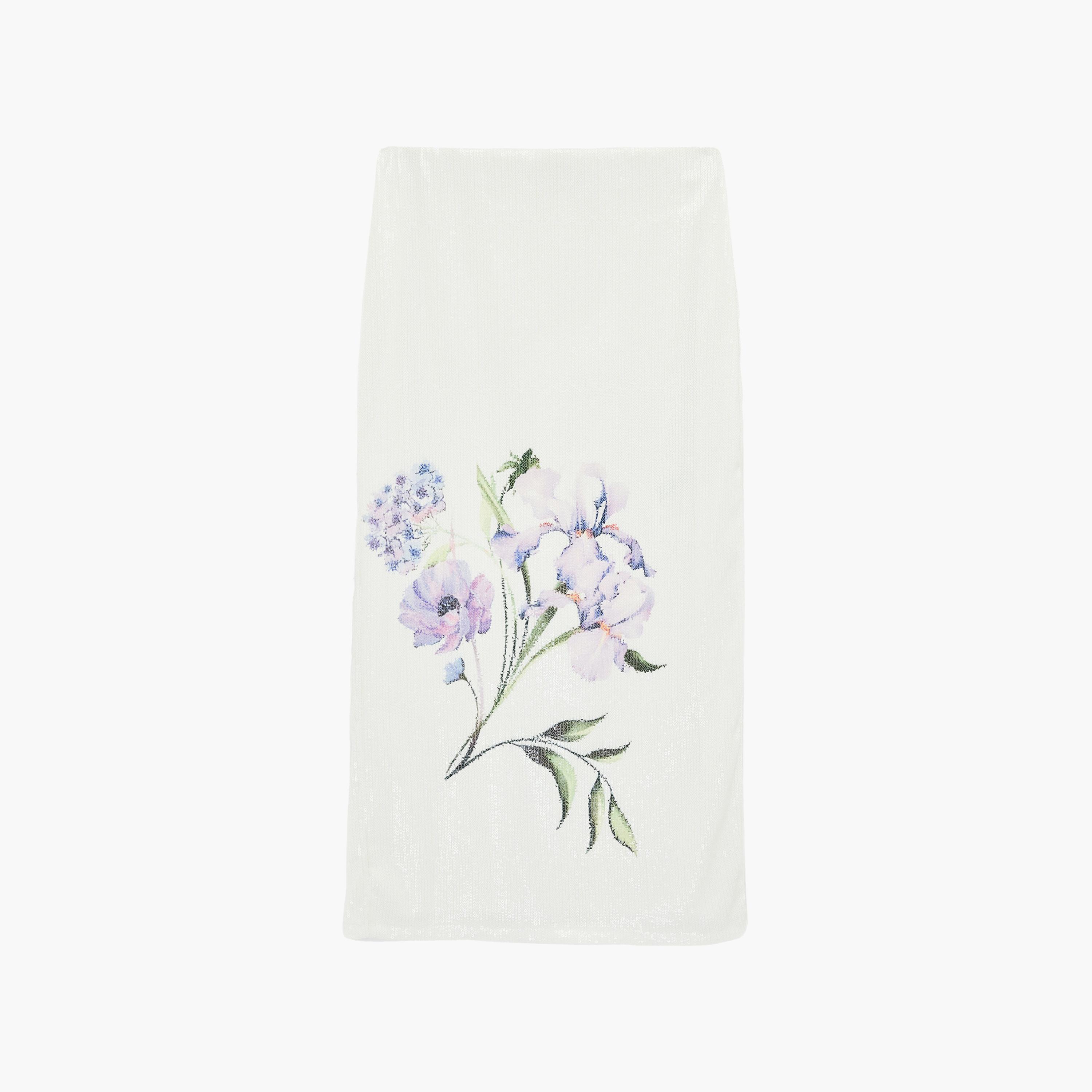 KOTON White Sequined Floral Pencil Evening Women's Midi Skirt-women-clothing-bottoms-skirts-image-6