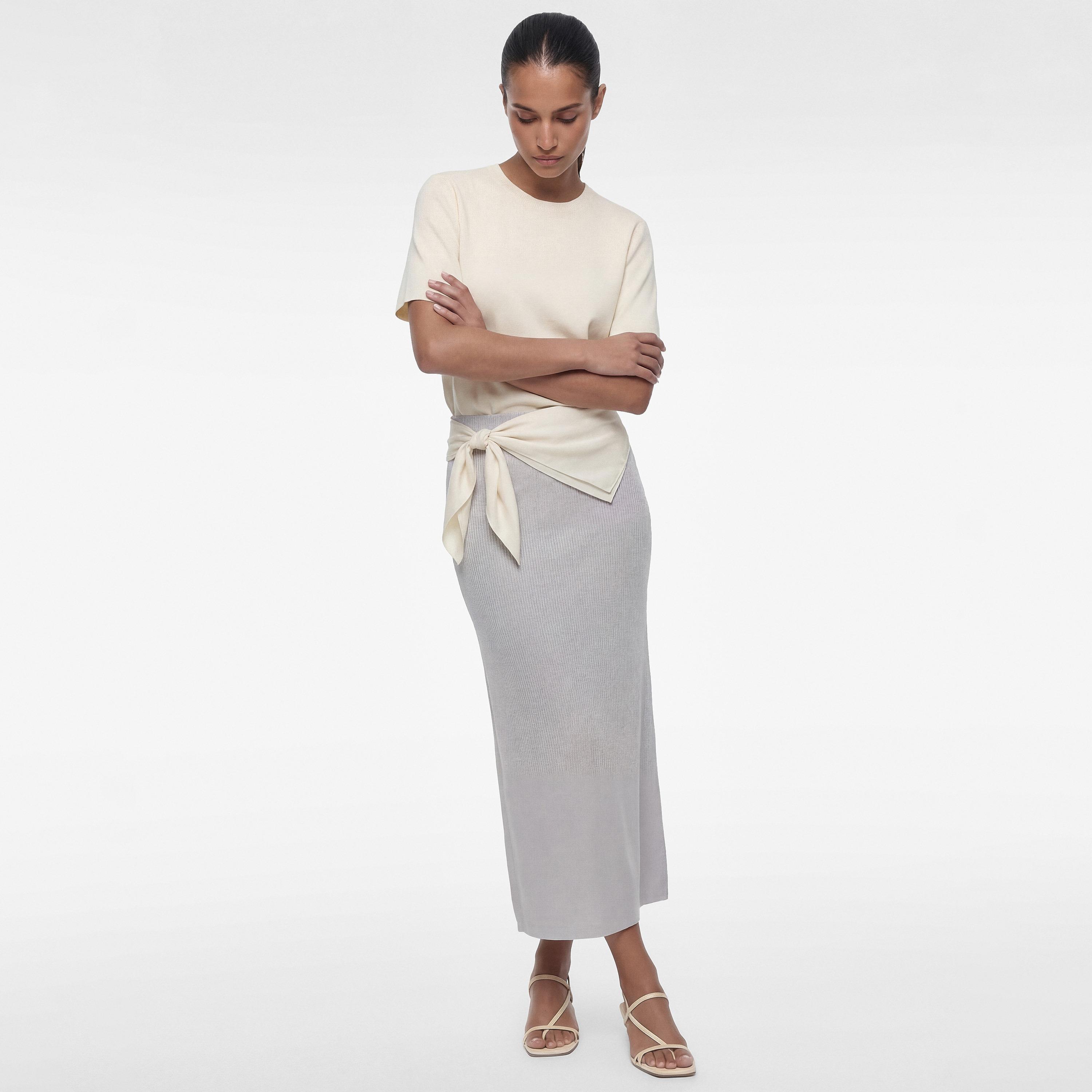 KOTON Textured Pencil Women's Maxi Skirt-women-clothing-bottoms-skirts-image-2