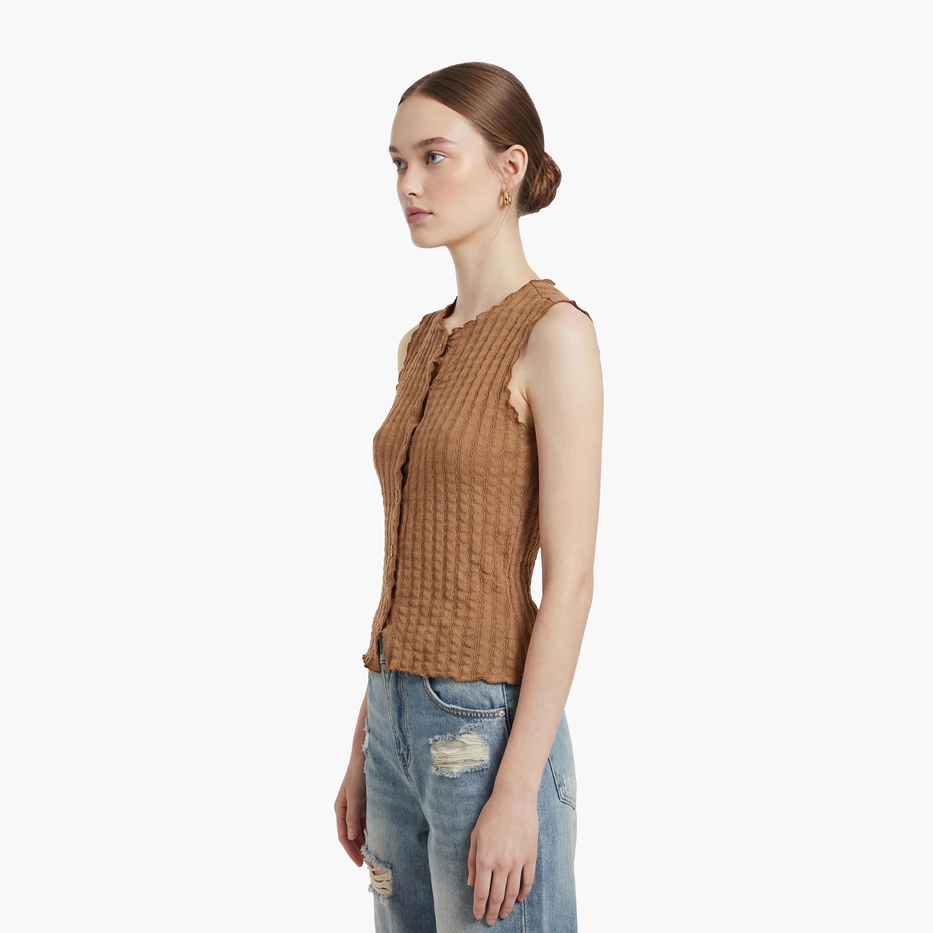 بلوزة نسائية مجعدة من كوتون-women-clothing-shirtsandblouses-blouses-image-3