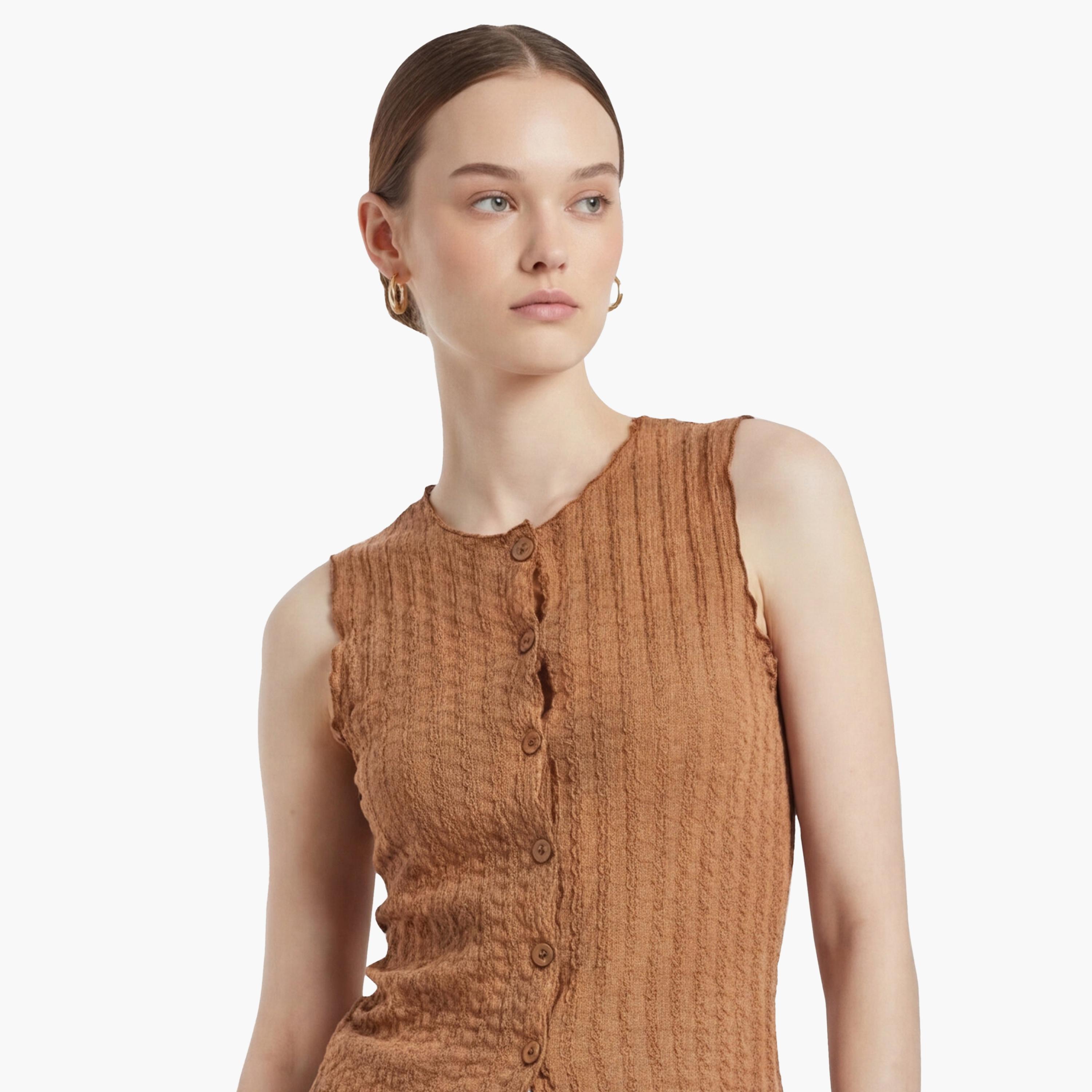 بلوزة نسائية مجعدة من كوتون-women-clothing-shirtsandblouses-blouses-image-5