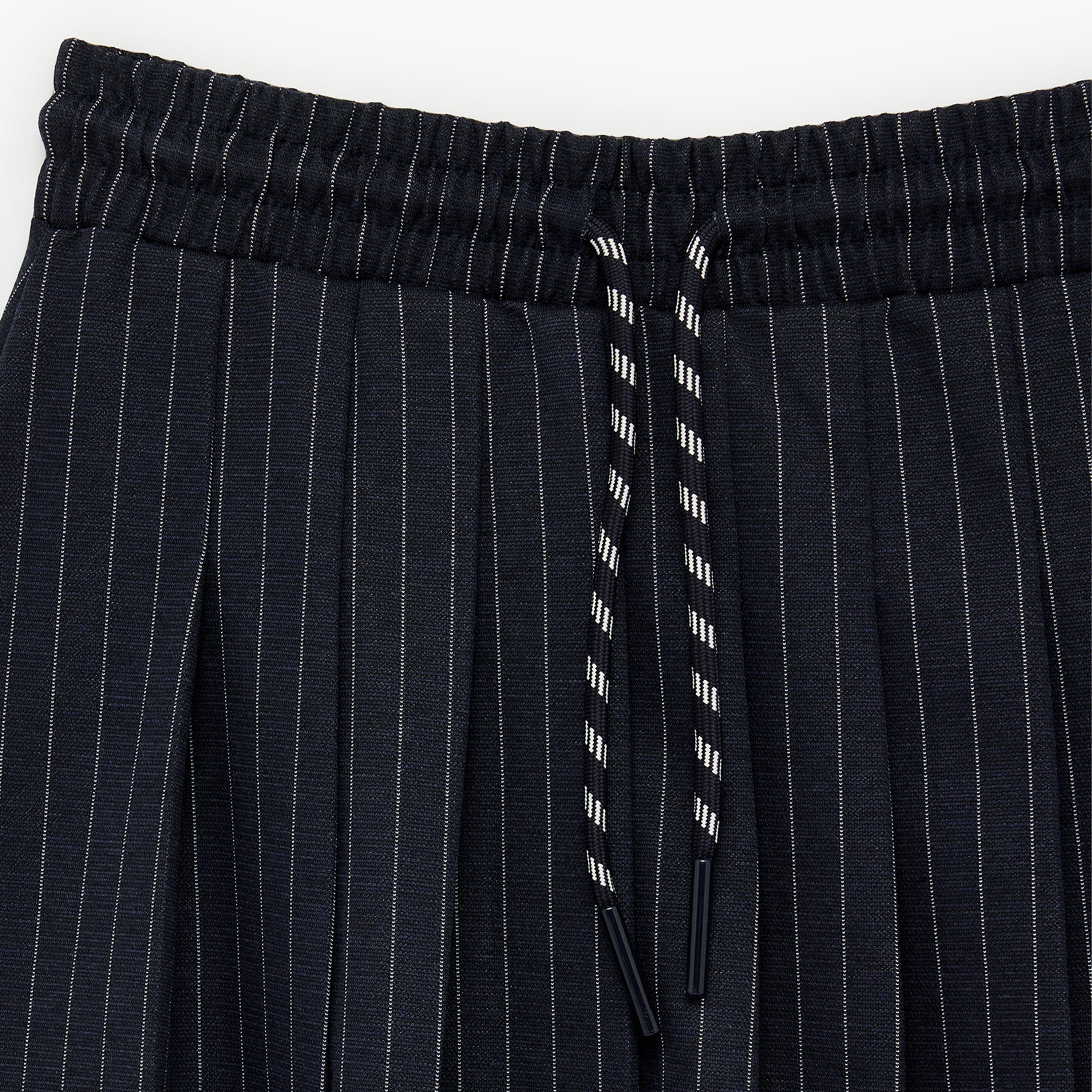 KOTON Navy Striped & Pleated A-Line Women's Mini Skirt-women-clothing-bottoms-skirts-image-6