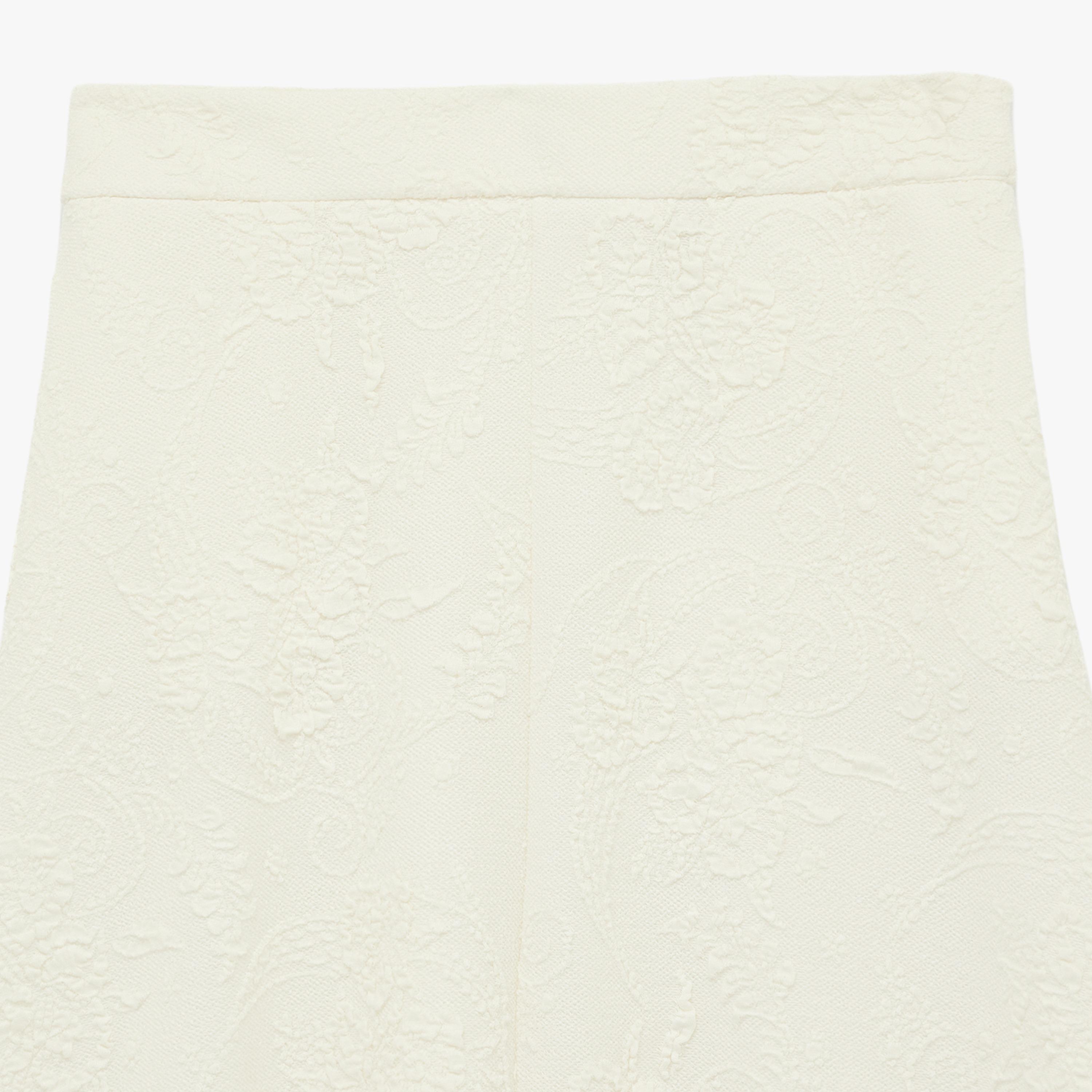 KOTON Cream Floral Textured A-Line Women's Maxi Skirt-women-clothing-bottoms-skirts-image-6