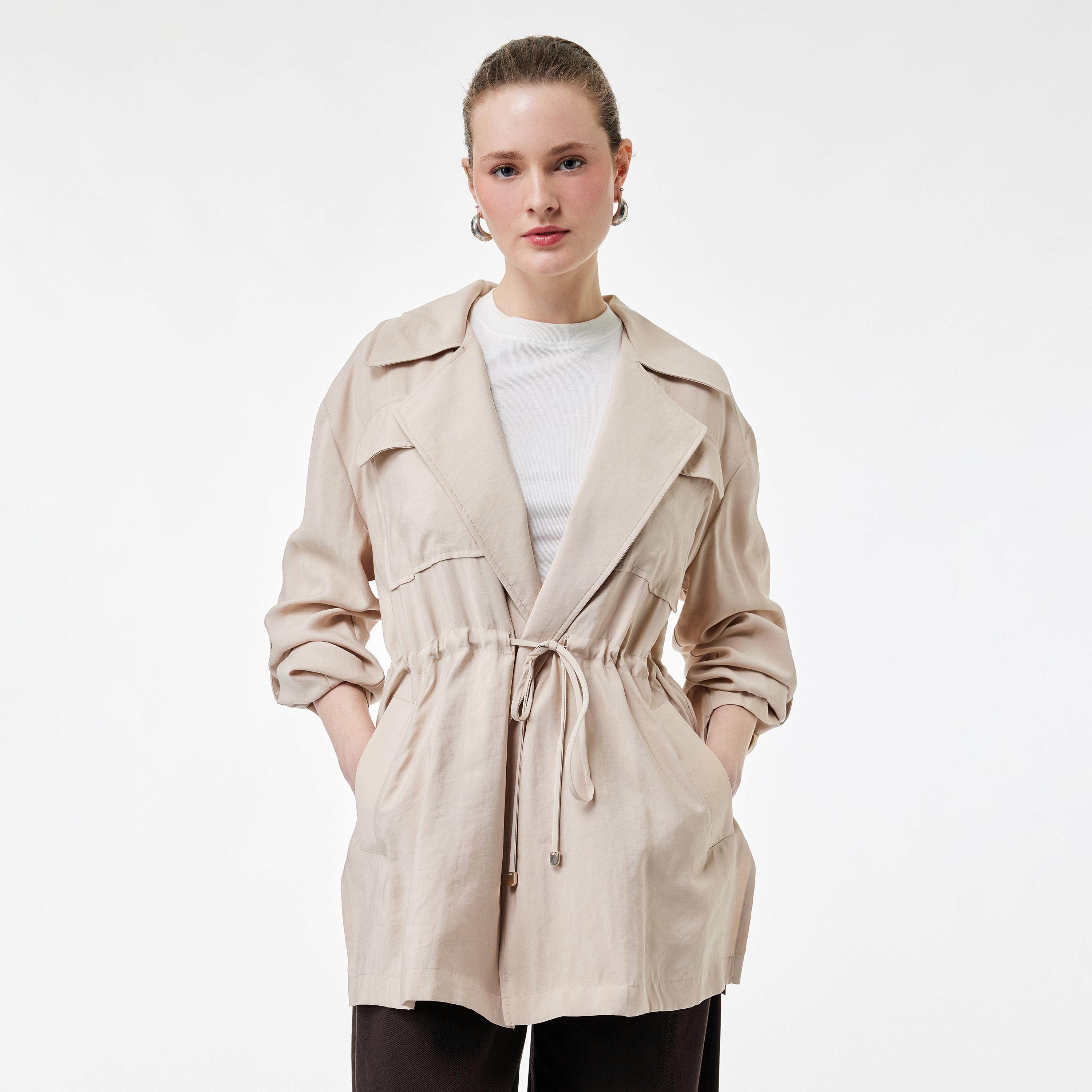 KOTON Lapel Collar Women's Jacket-women-winterwear-coatsandjackets-jackets-image-1