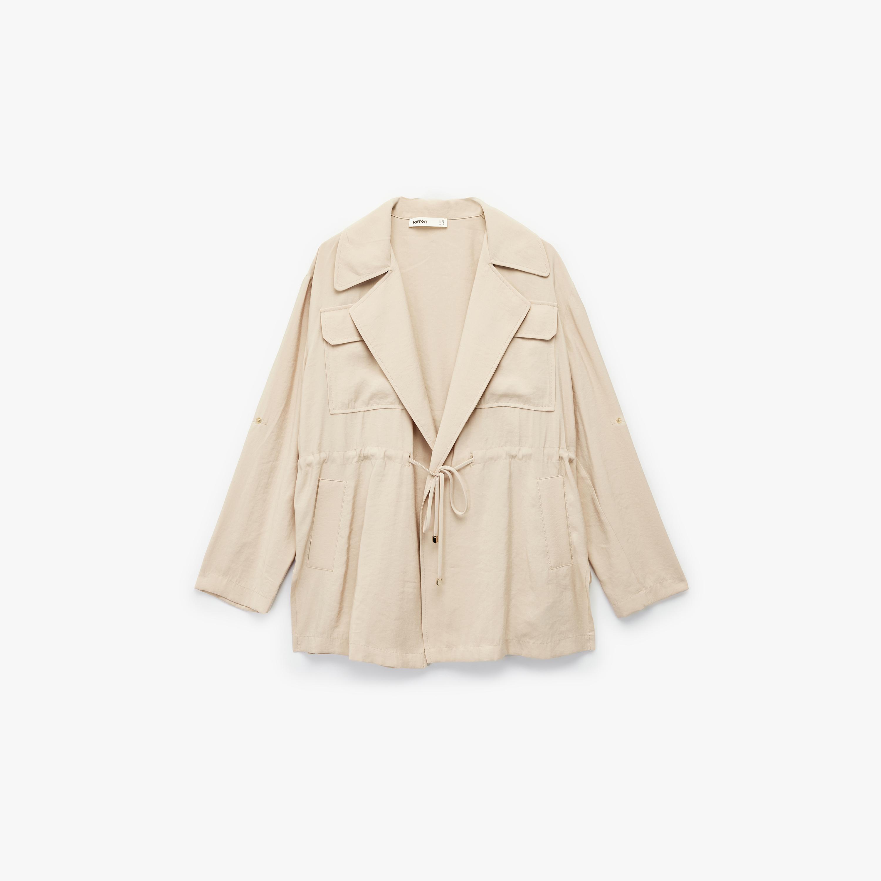 KOTON Lapel Collar Women's Jacket-women-winterwear-coatsandjackets-jackets-image-3