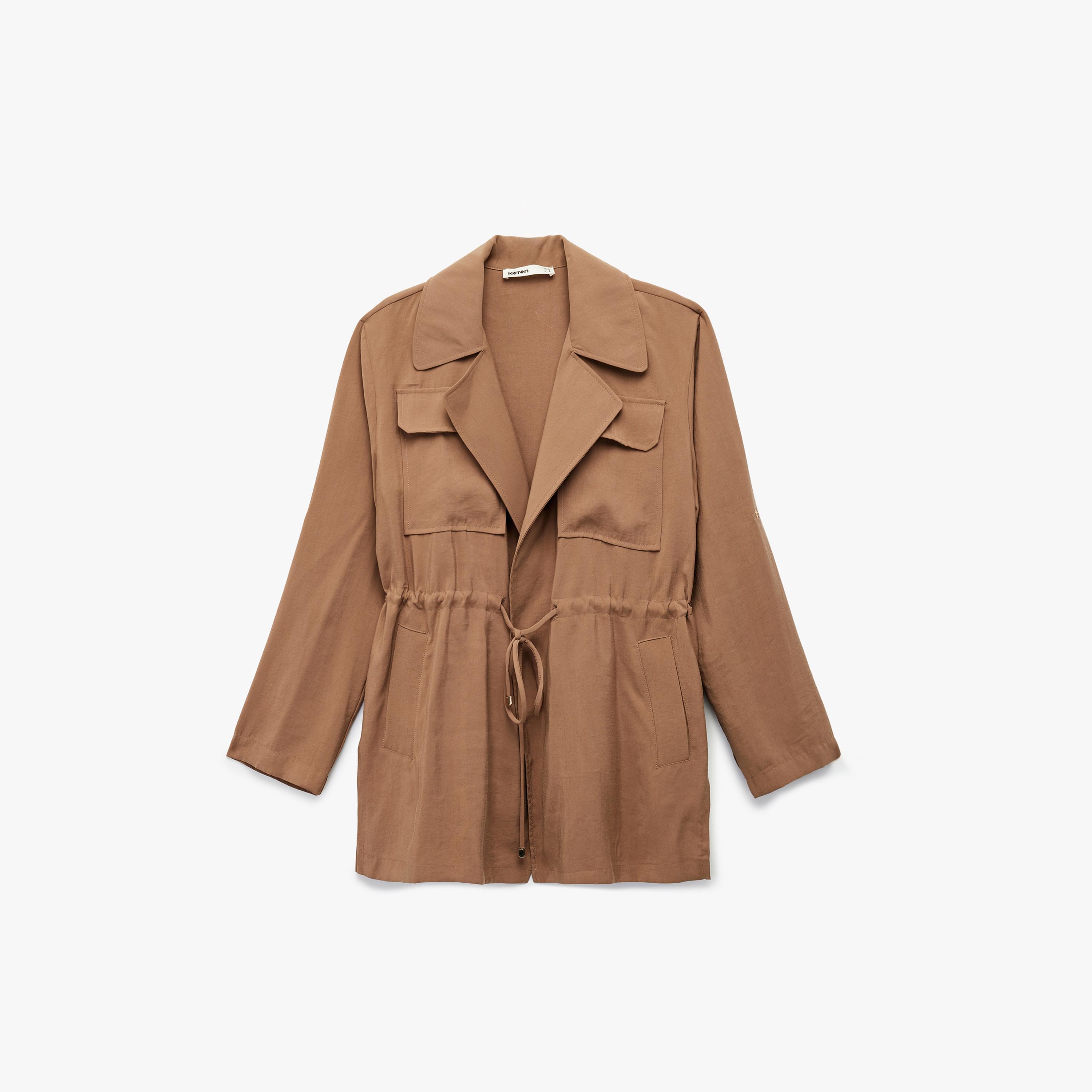 جاكيت نسائي بياقة مطوية (لابيل) من كوتون-women-winterwear-coatsandjackets-jackets-image-3