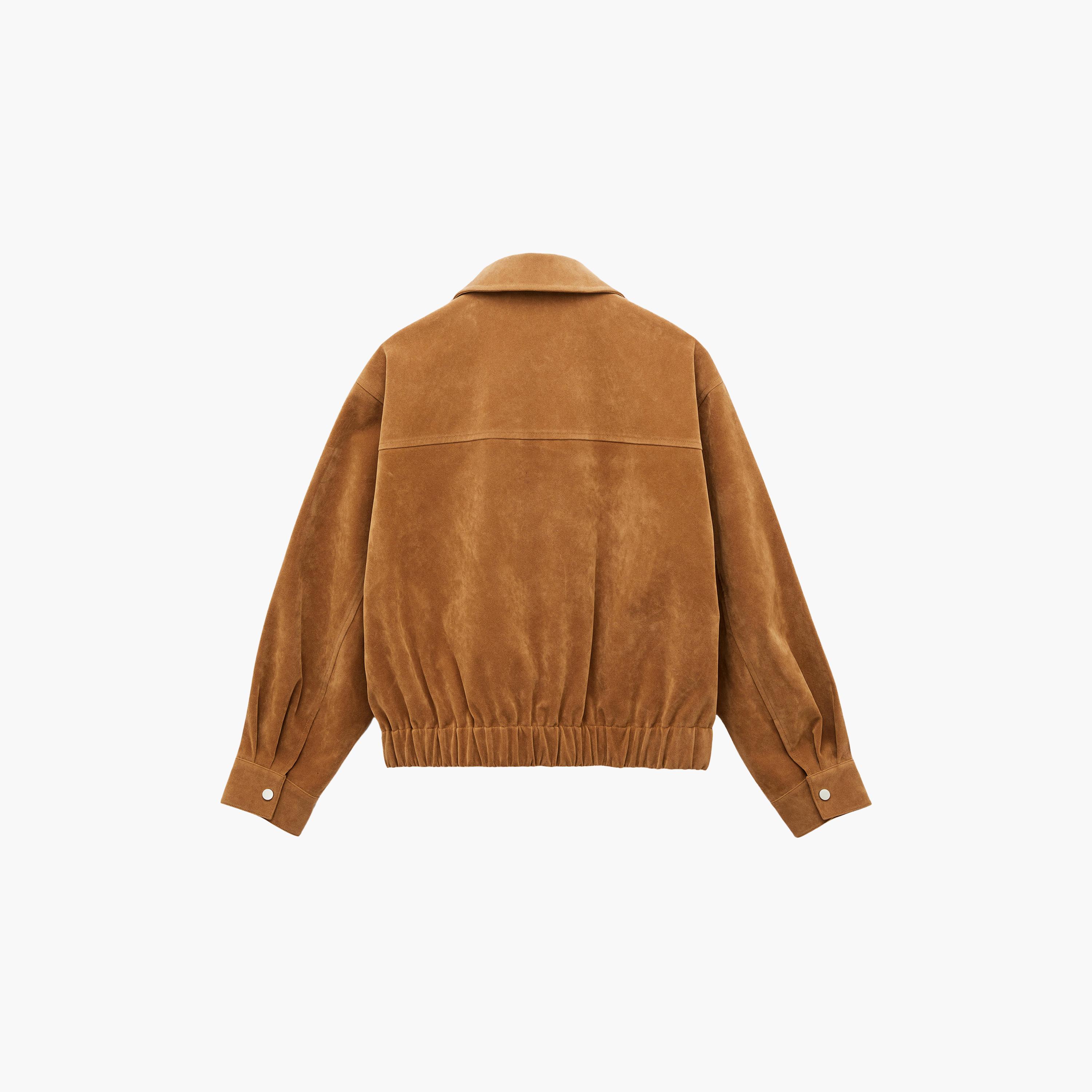 KOTON Brown Suede Collared Women's Jacket-women-winterwear-coatsandjackets-jackets-image-7
