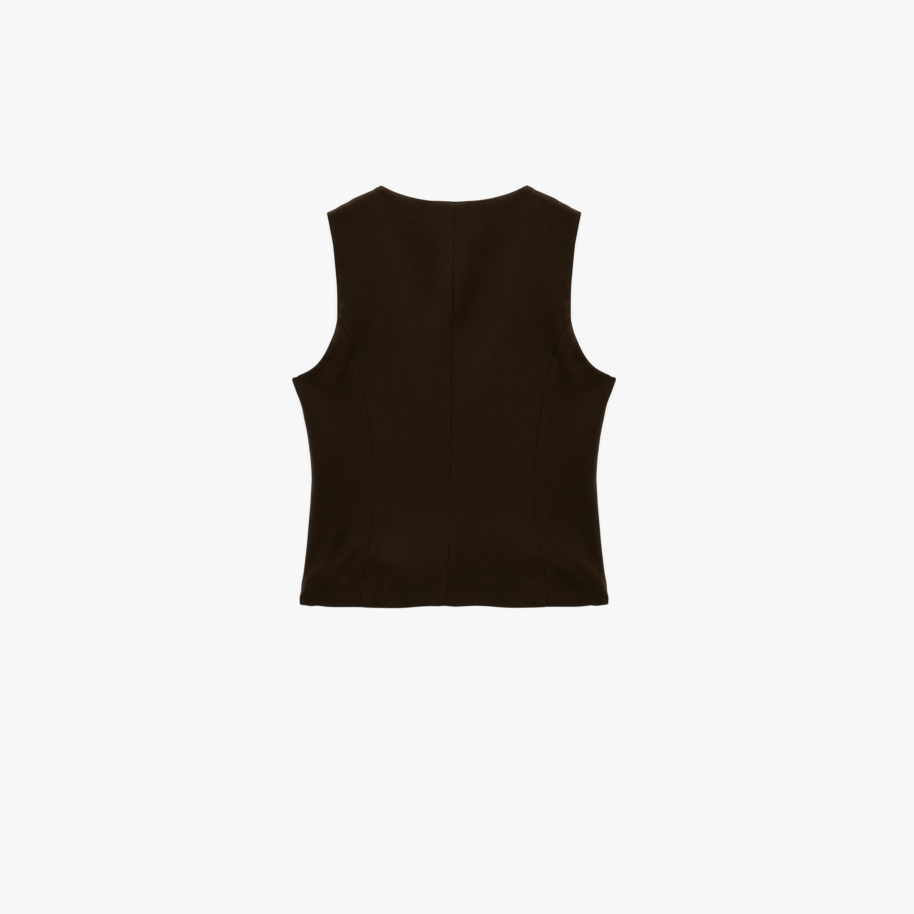 KOTON Brown Women's Waistcoat-women-winterwear-coatsandjackets-waistcoats-image-4