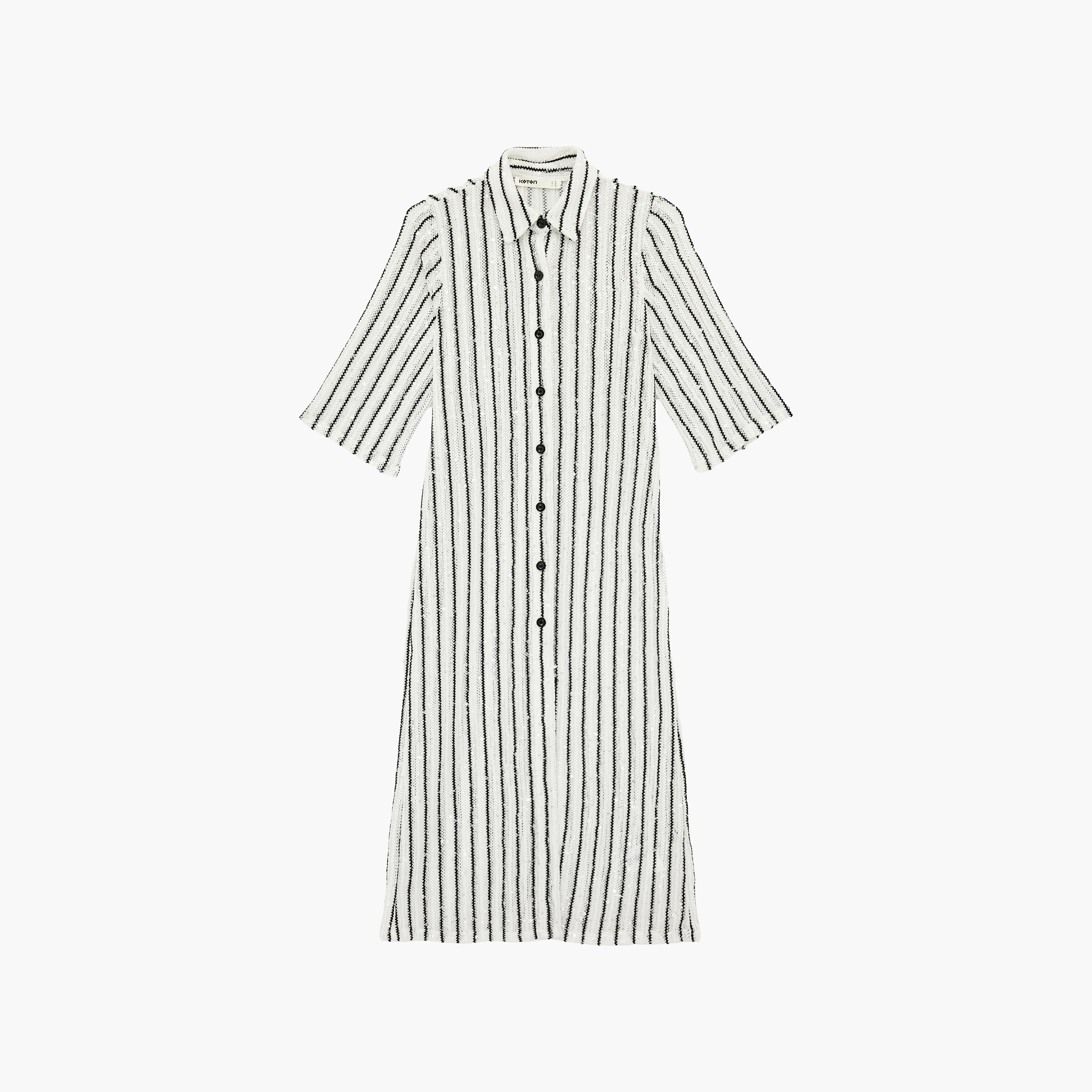 KOTON White Striped Collared Women's Cardigan-women-winterwear-cardigansandjumpers-cardigans-image-5