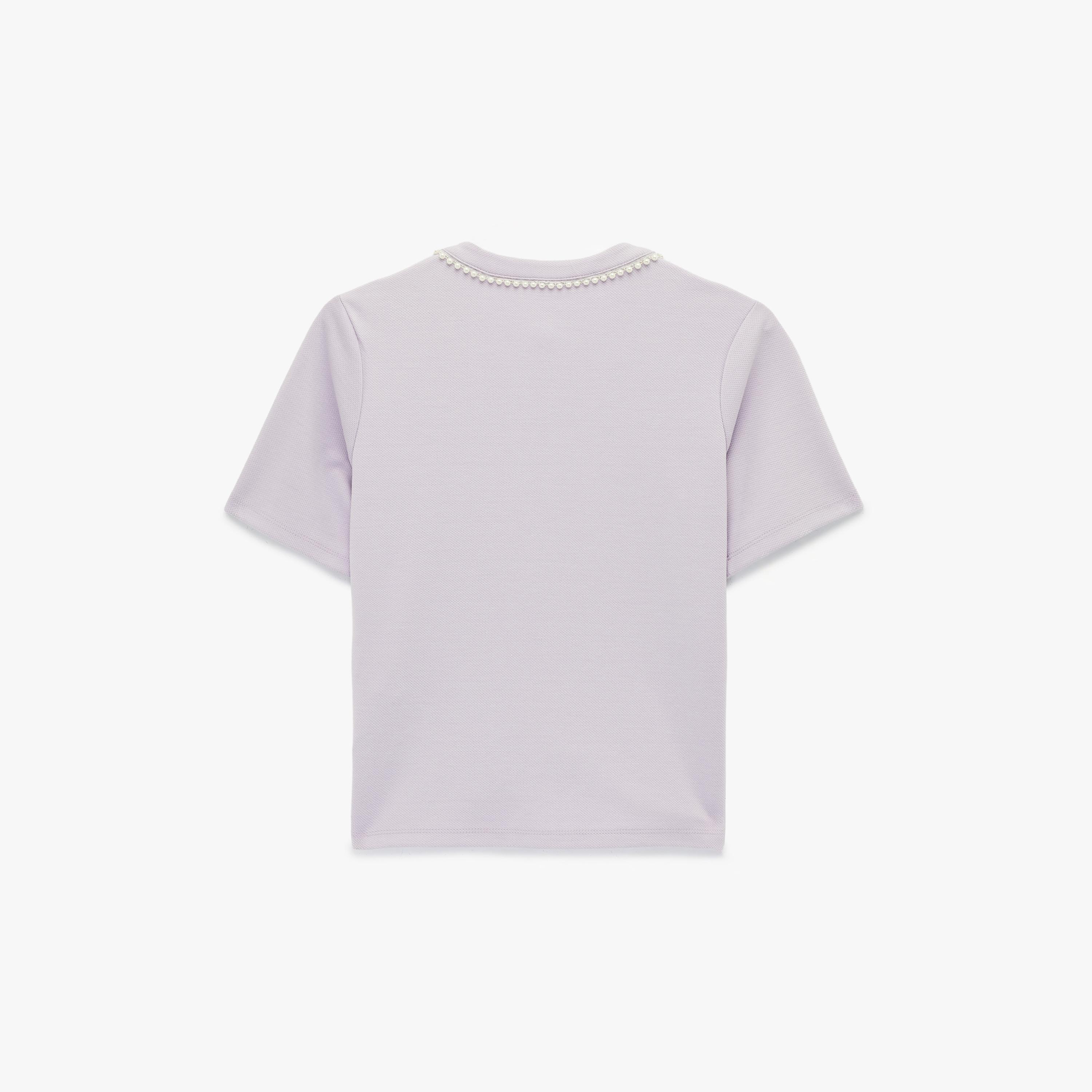 KOTON Lavender Pearl Detailed Women's Top-women-clothing-shirtsandblouses-blouses-image-5