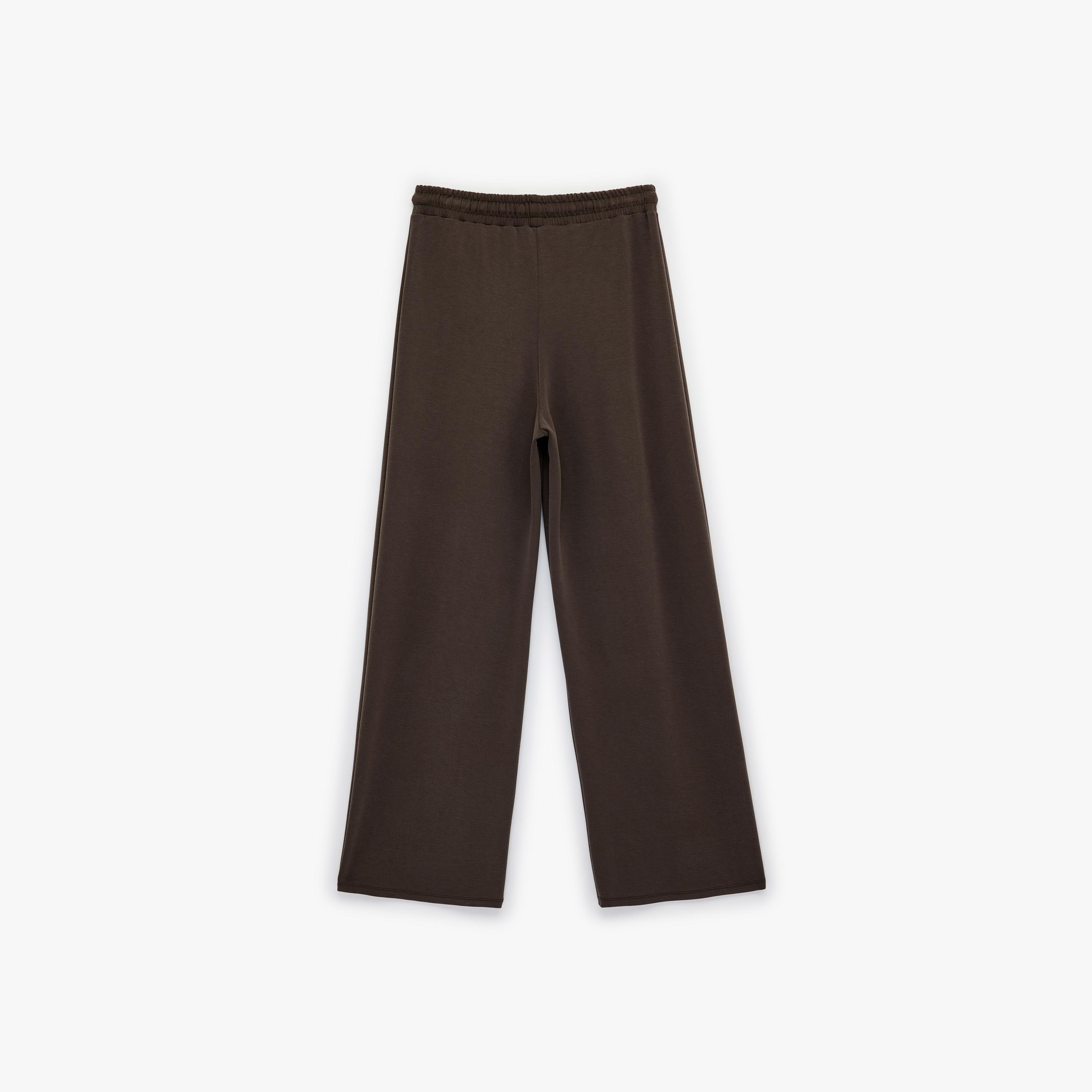 بنطال نسائي بقصة أرجل واسعة وخصر برباط من كوتون-women-clothing-bottoms-trousers-image-4