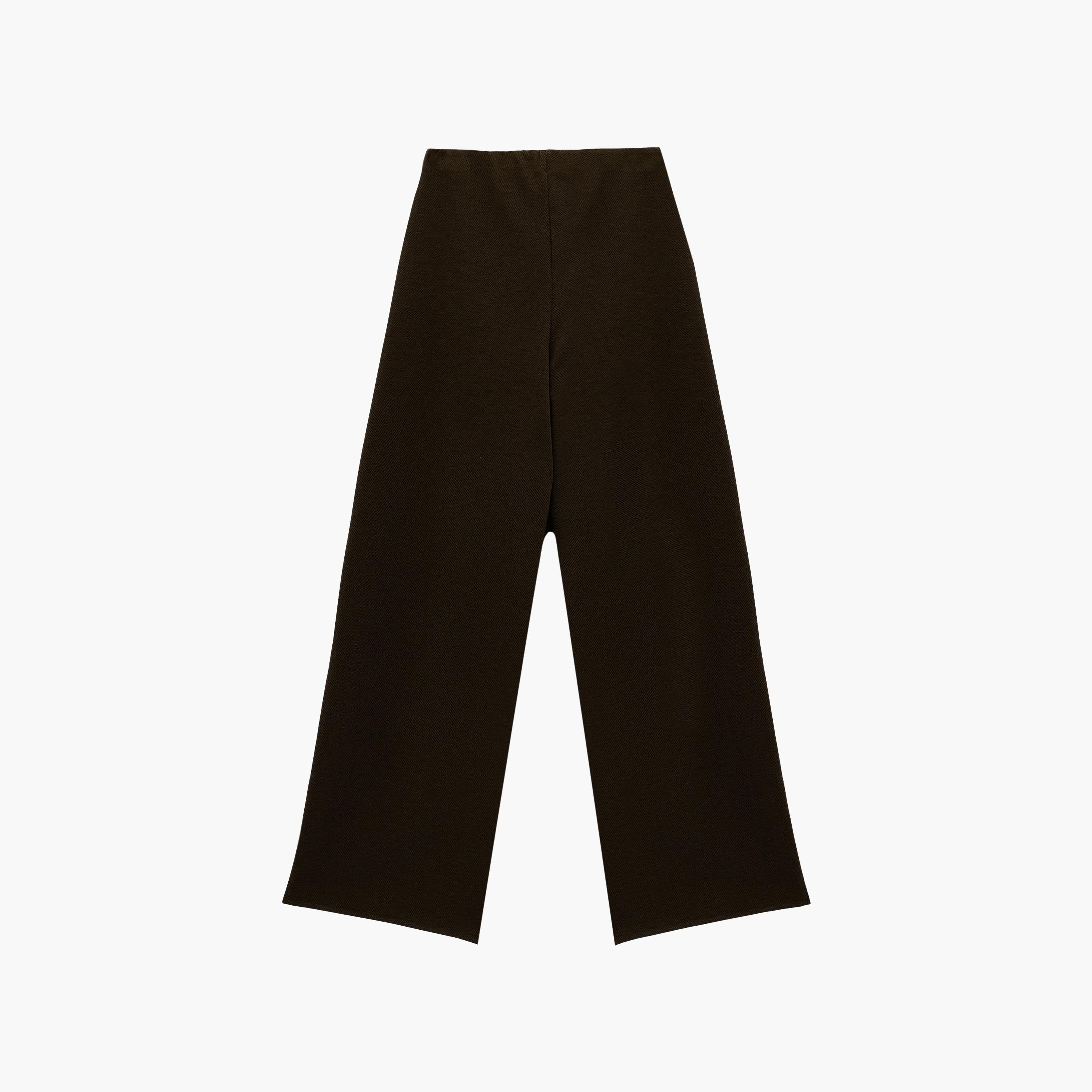 KOTON Brown Plain Wide Leg Women's Trousers-women-clothing-bottoms-trousers-image-5