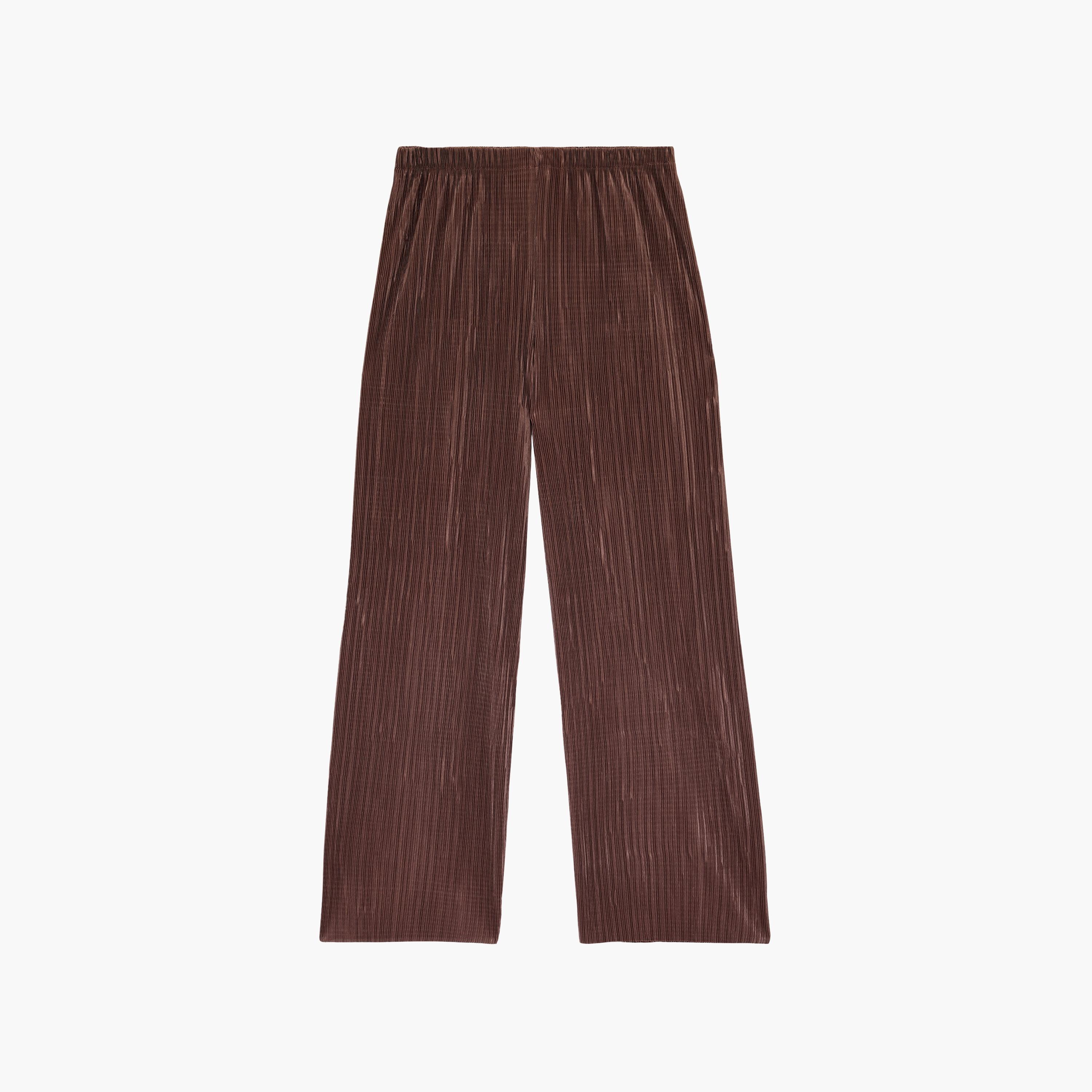 KOTON Pleated Elasticated Waist Wide Leg Women's Trousers-women-clothing-bottoms-trousers-image-6