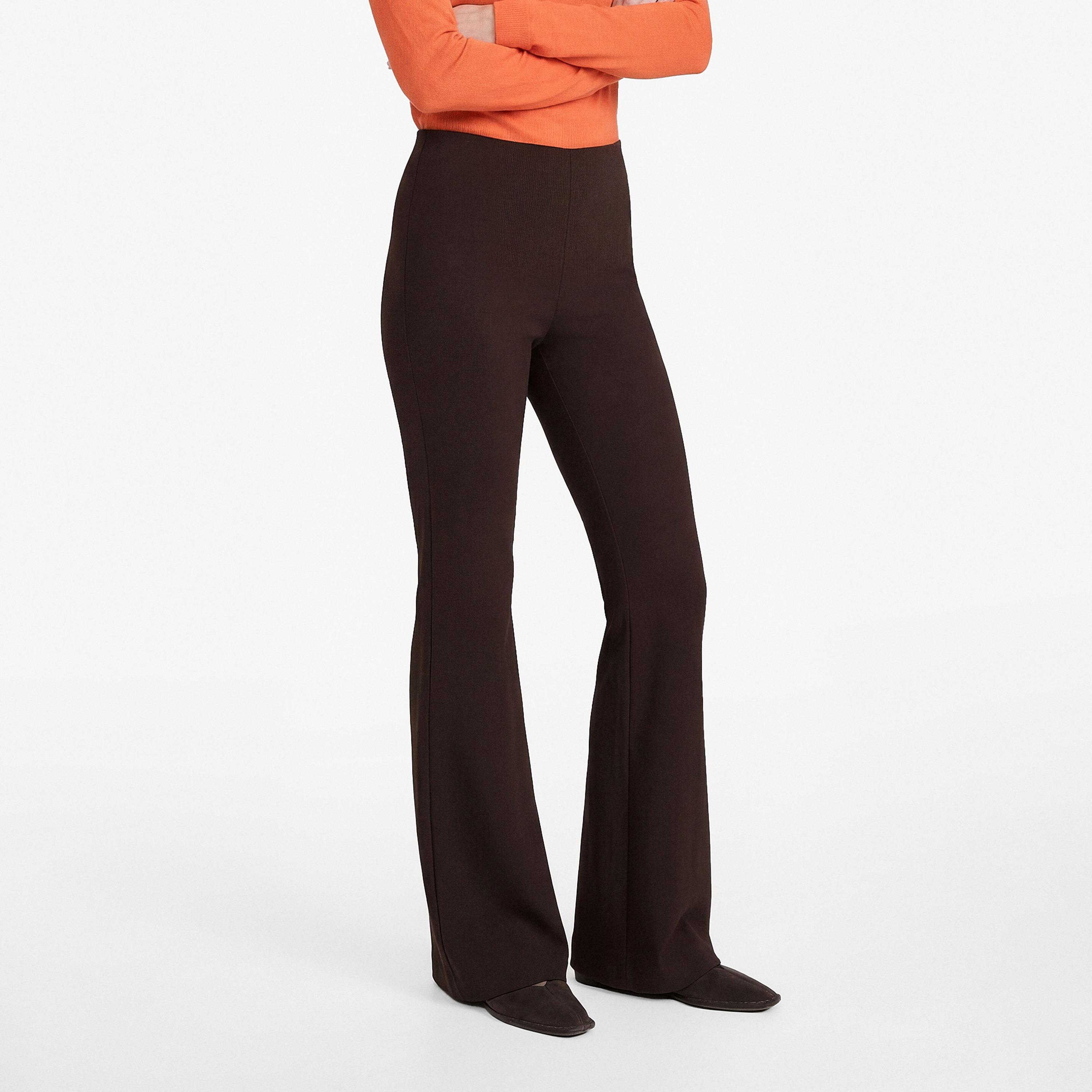 KOTON Brown Plain Modal Flared Women's Trousers-women-clothing-bottoms-trousers-image-1