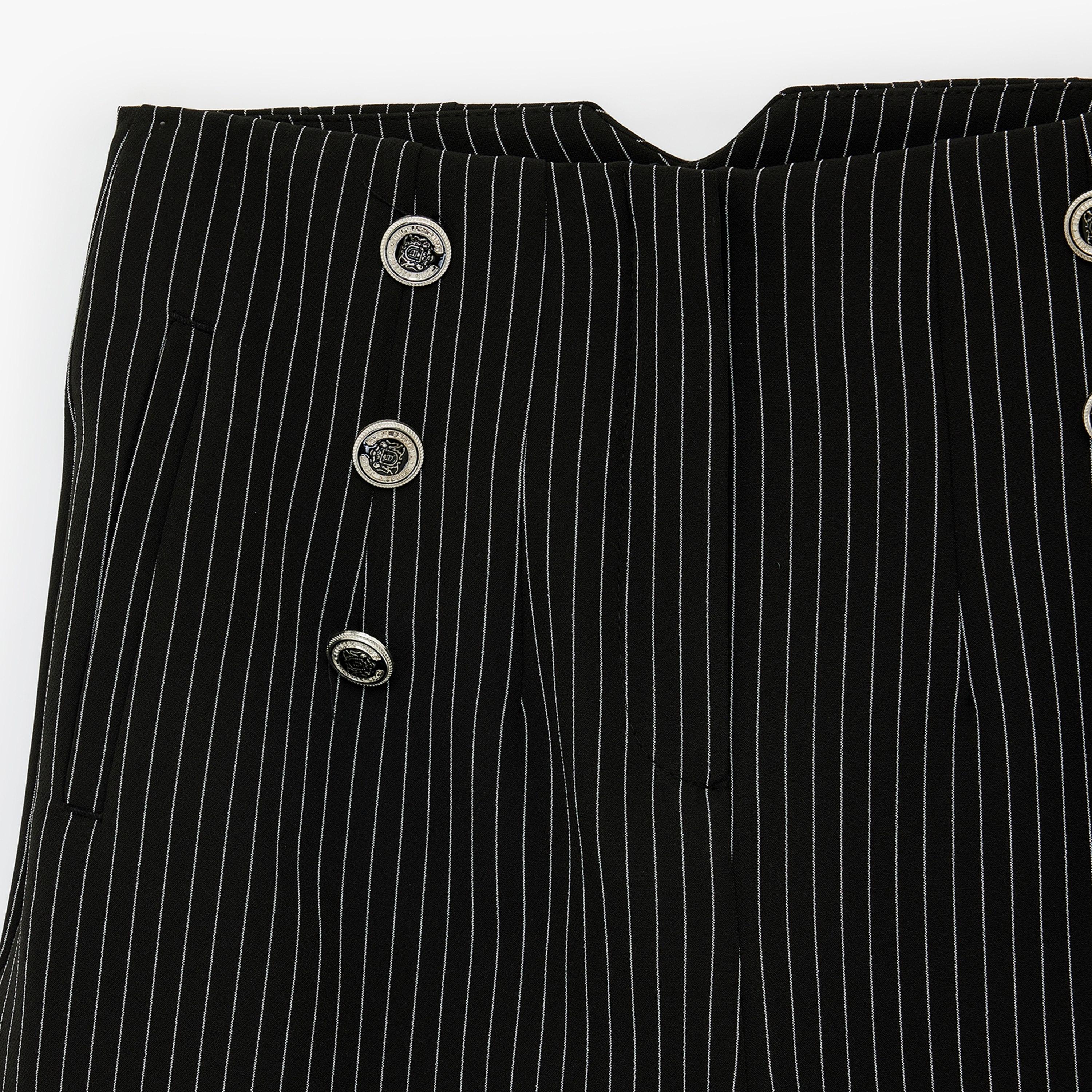 KOTON Black Striped Cigarette Women's Trousers-women-clothing-bottoms-trousers-image-5