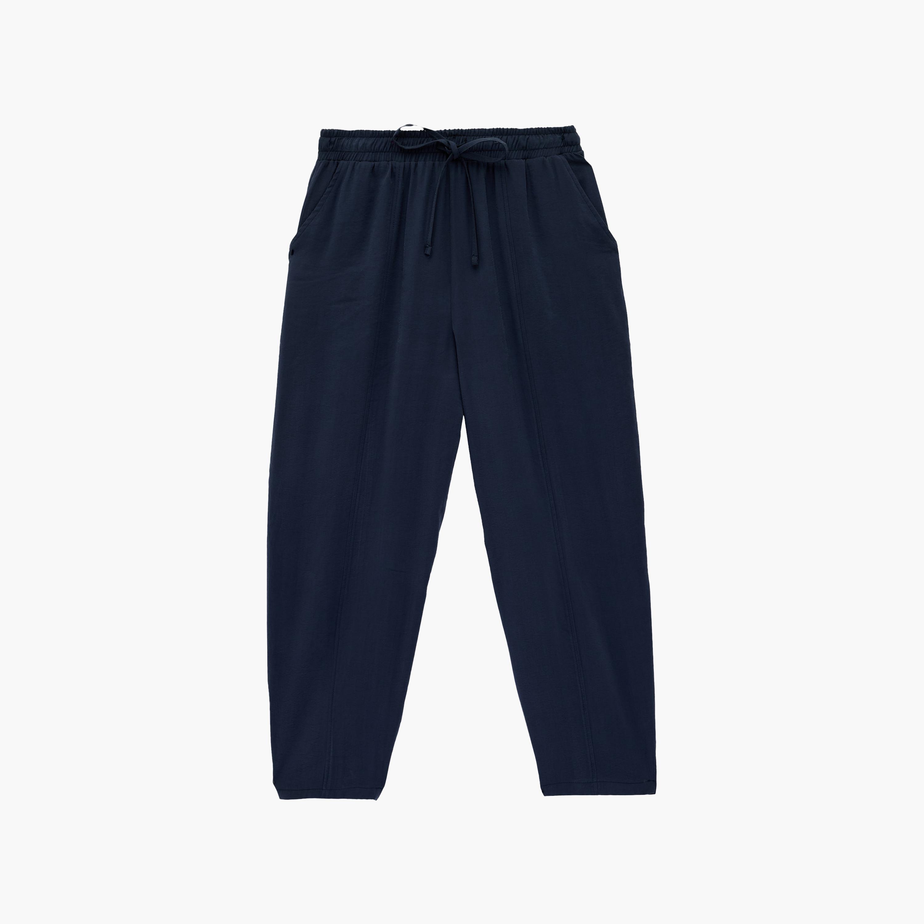 KOTON Plain Elasticated Waist Barrel Women's Trousers-women-clothing-bottoms-trousers-image-6
