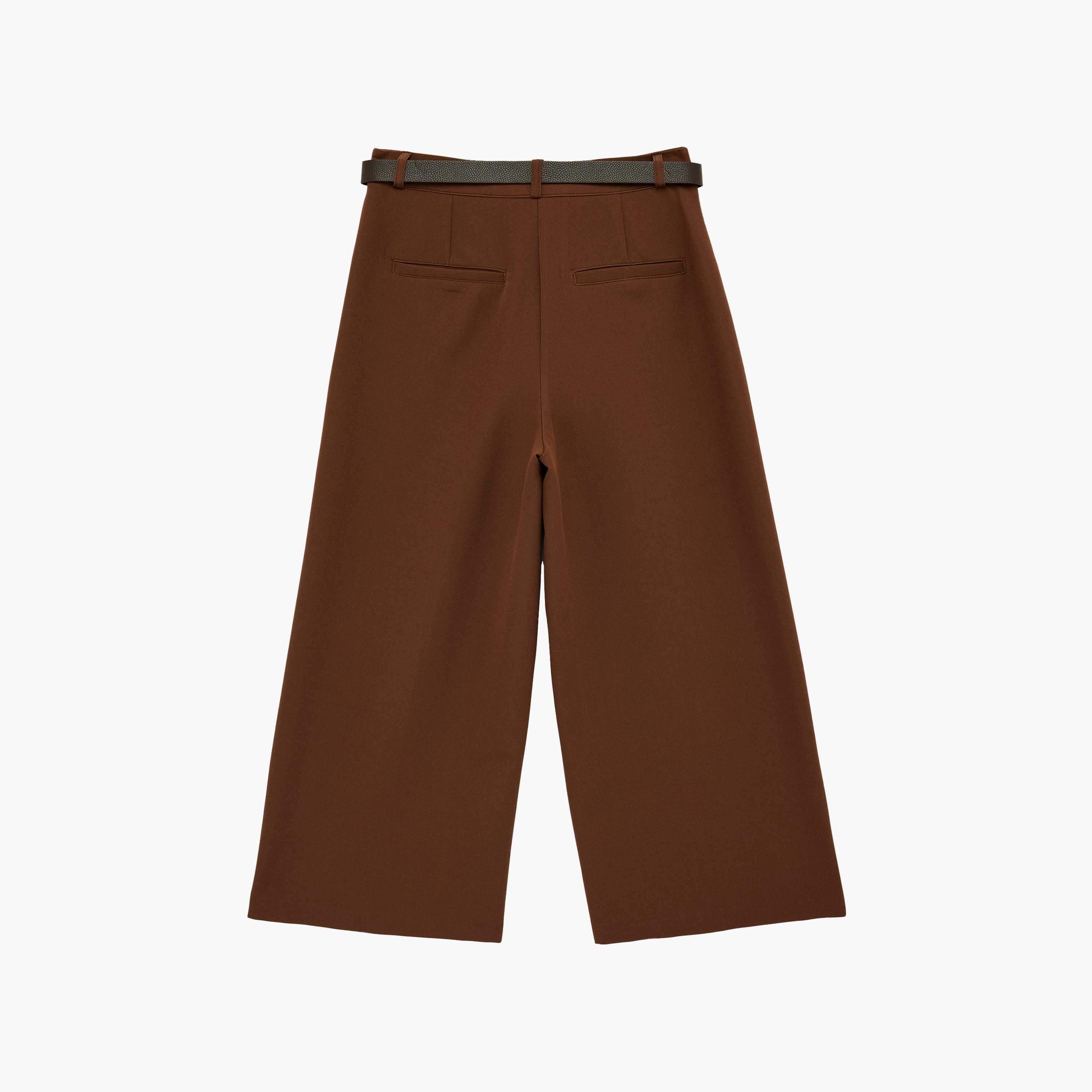 KOTON Plain Hook and Bar Wide Leg Women's Trousers-women-clothing-bottoms-trousers-image-7