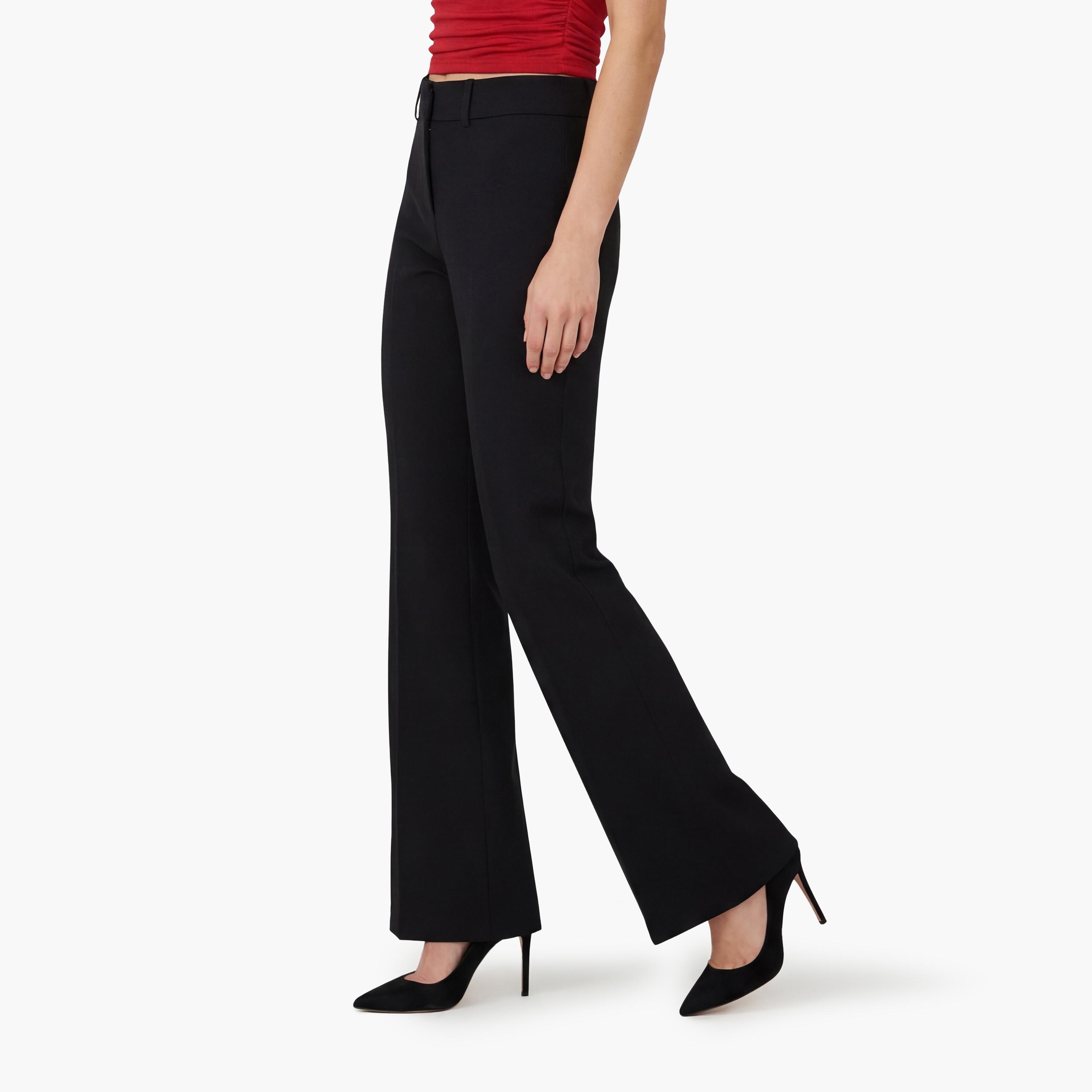 KOTON Black Plain Hook and Bar Flared Women's Trousers-women-clothing-bottoms-trousers-image-4