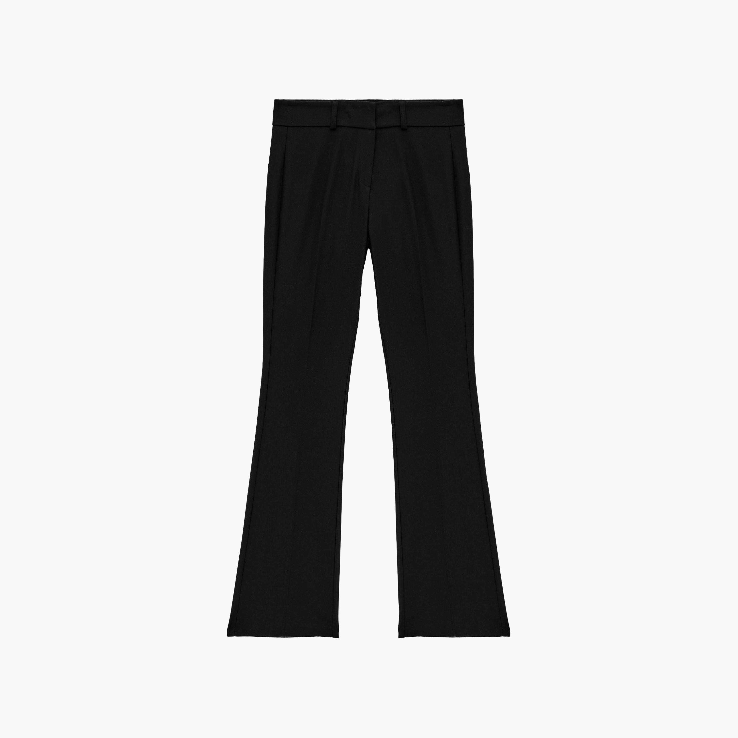 KOTON Black Plain Hook and Bar Flared Women's Trousers-women-clothing-bottoms-trousers-image-6
