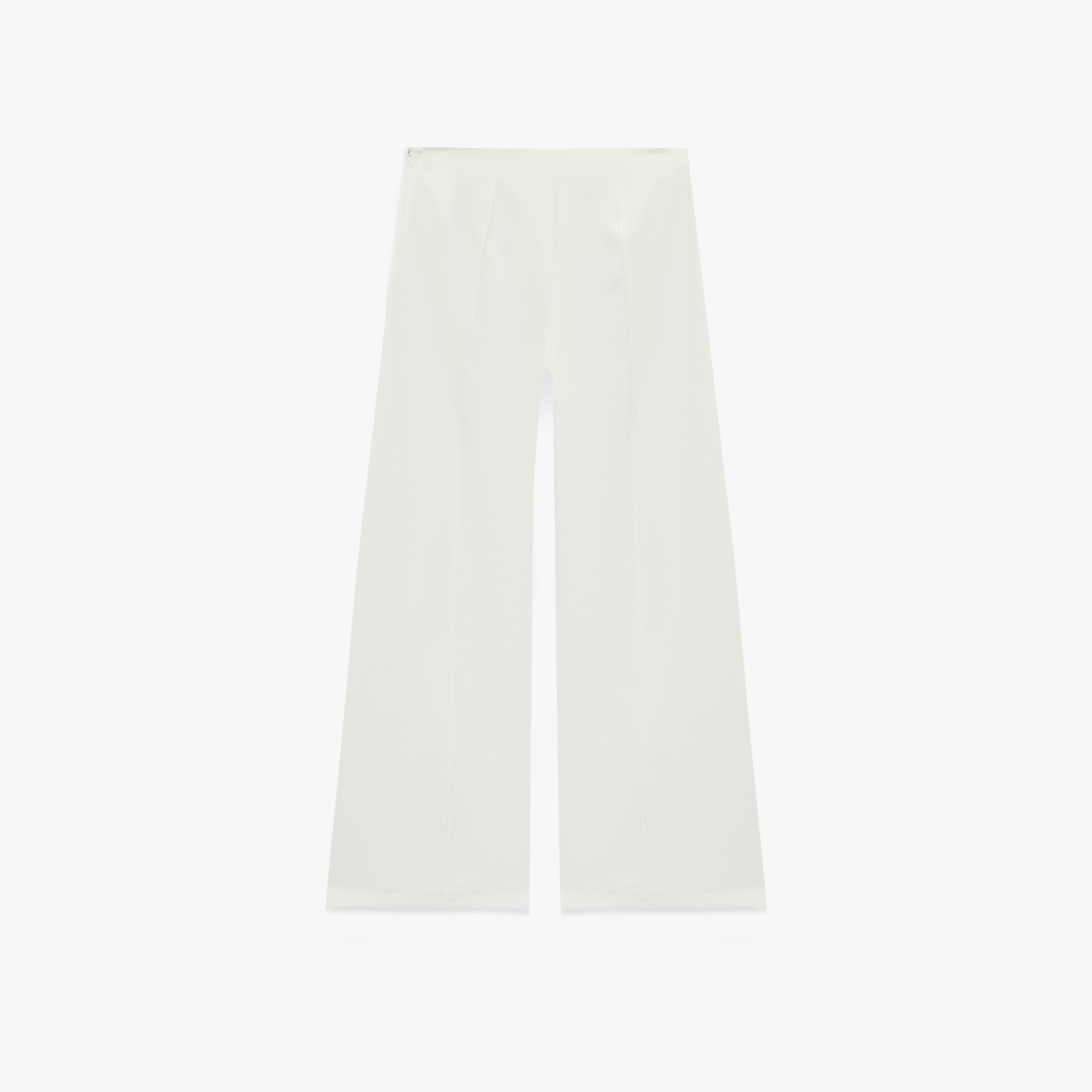 KOTON Plain Crepe Concealed Zip Wide Leg Women's Trousers-women-clothing-bottoms-trousers-image-5