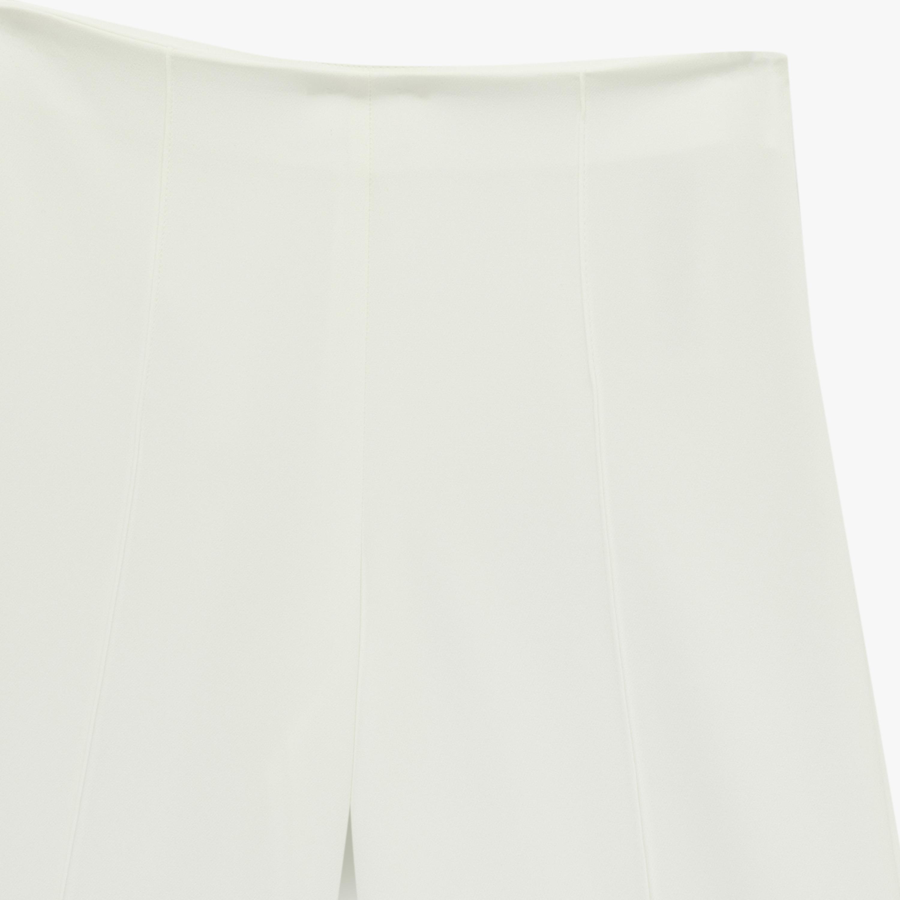 KOTON Plain Crepe Concealed Zip Wide Leg Women's Trousers-women-clothing-bottoms-trousers-image-6