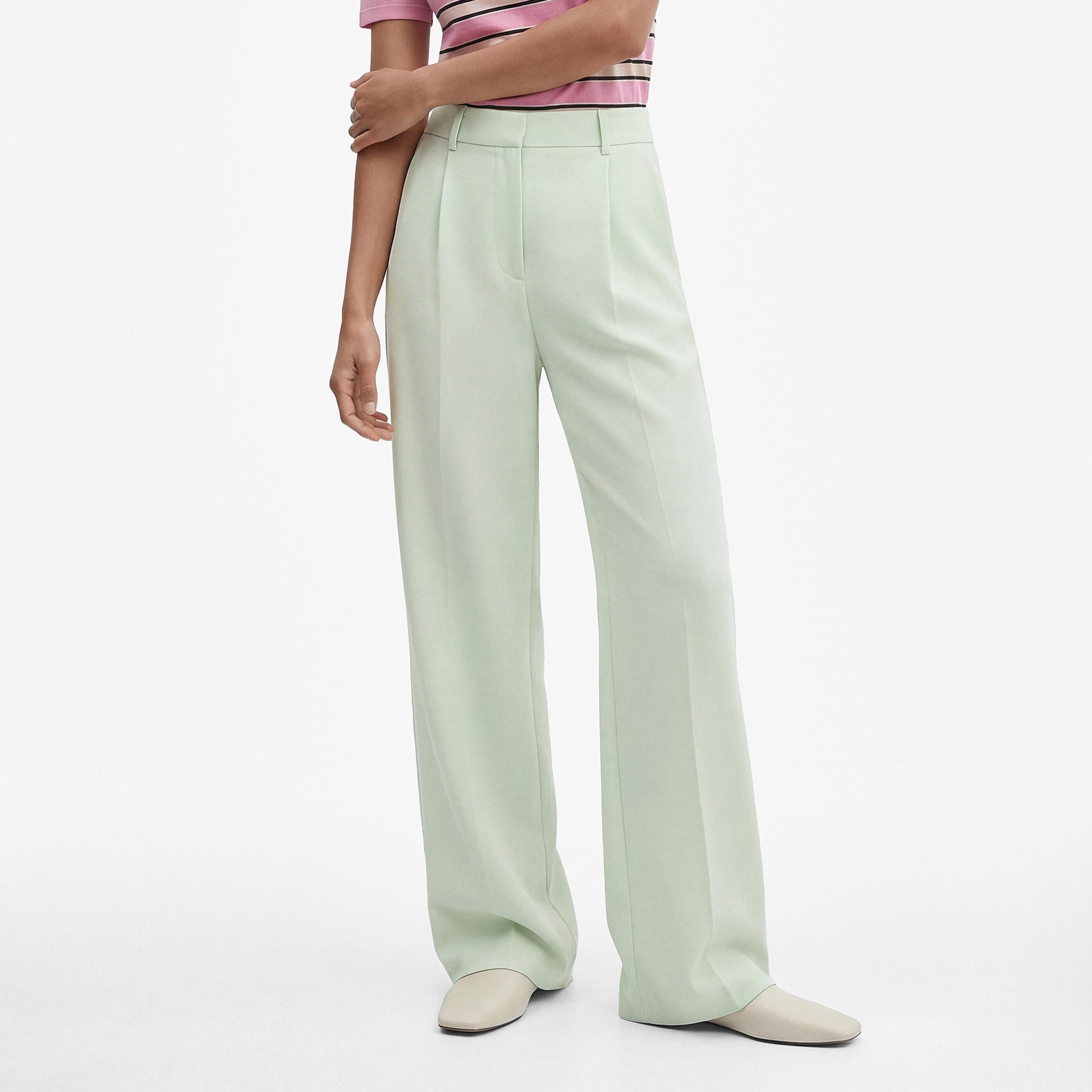 KOTON Plain Hook and Bar Wide Leg Women's Trousers-women-clothing-bottoms-trousers-image-1