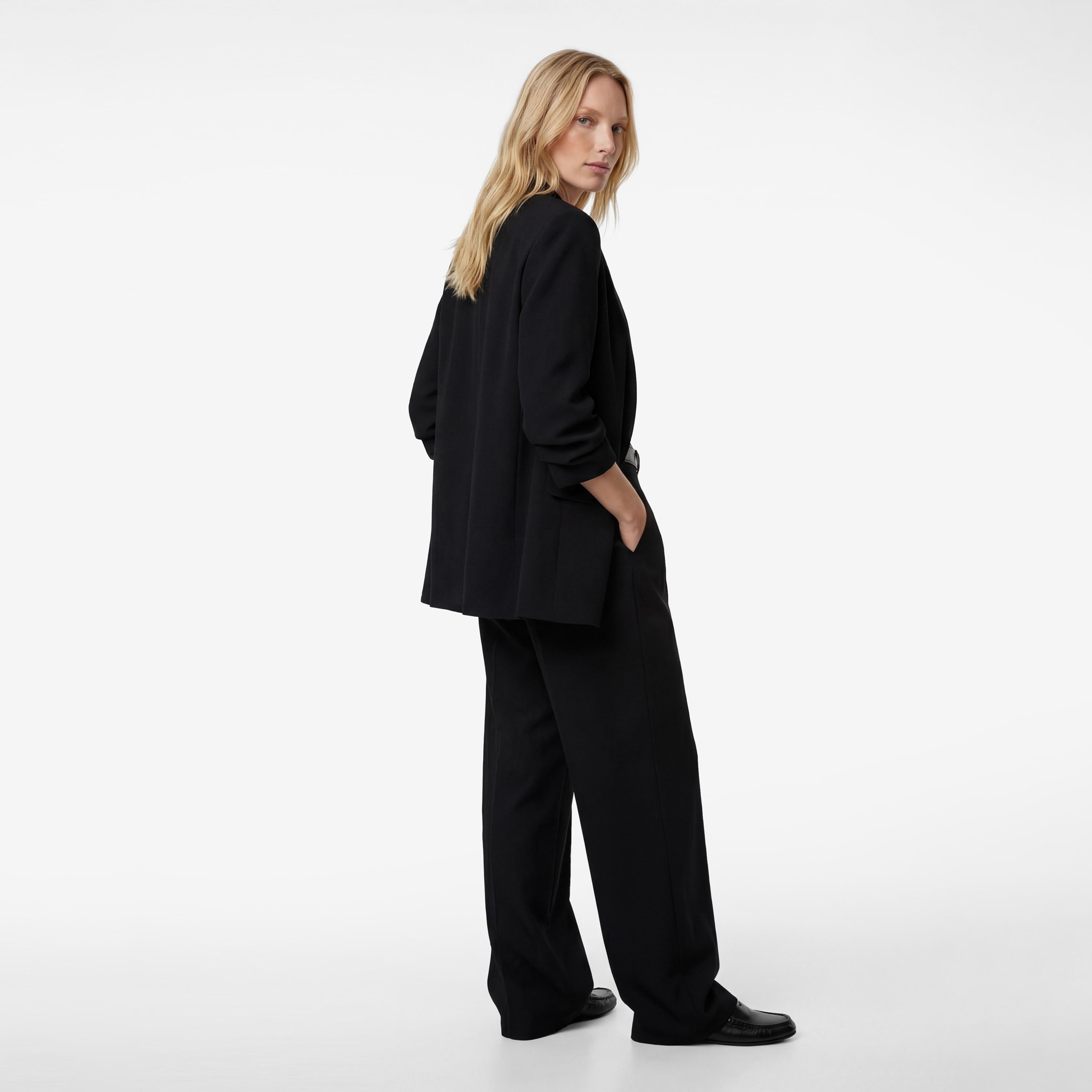 KOTON Shawl Lapel Women's Single Breasted Blazer-women-clothing-coatsandjackets-blazers-image-2