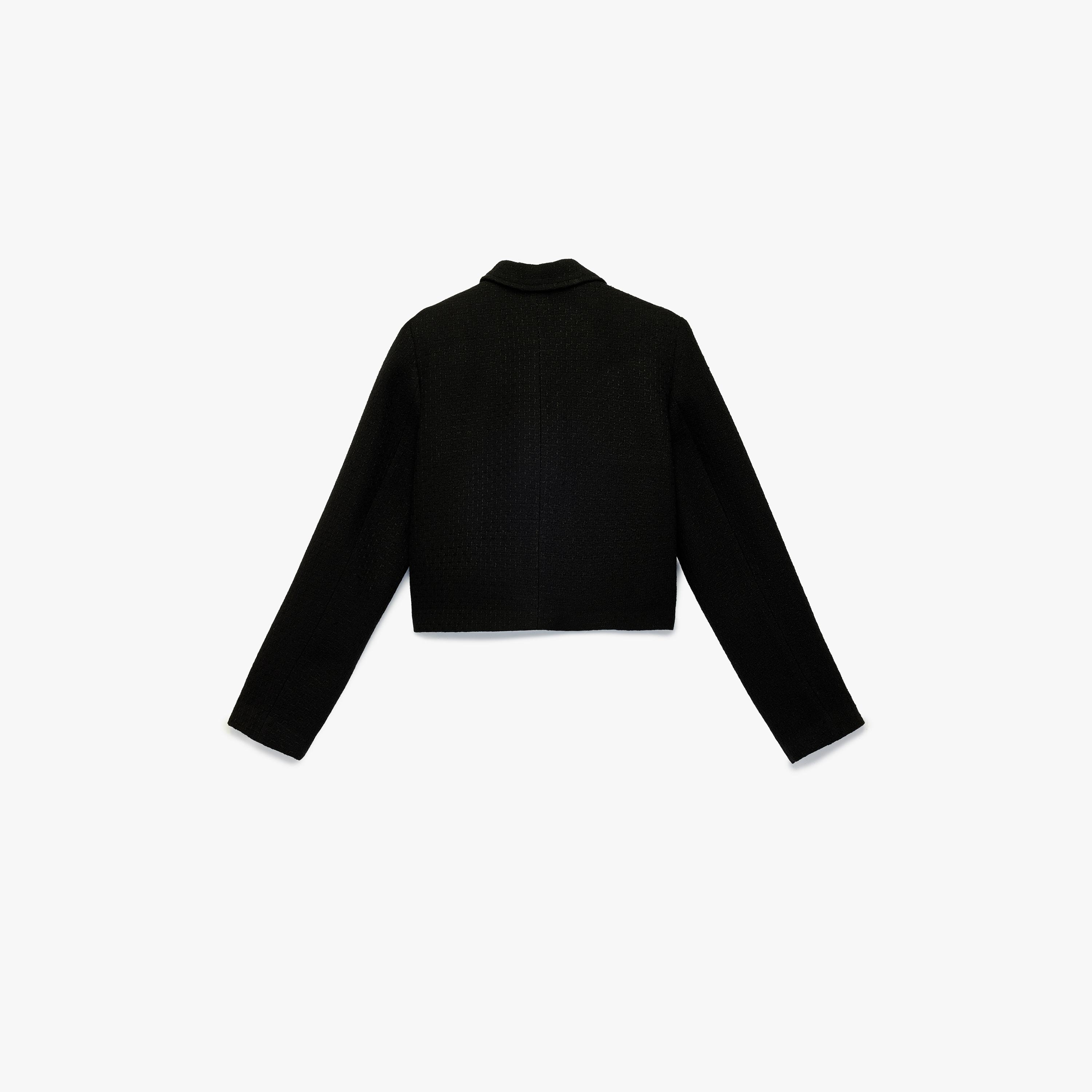KOTON Black Tweed Collared Women's Jacket-women-winterwear-coatsandjackets-jackets-image-5