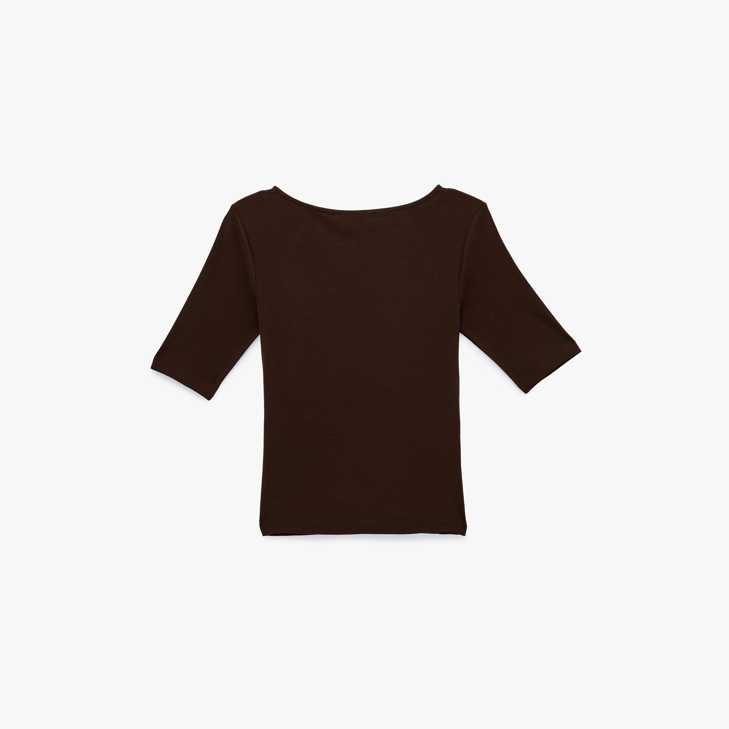 KOTON Brown Ruched Women's Top-women-clothing-shirtsandblouses-blouses-image-4