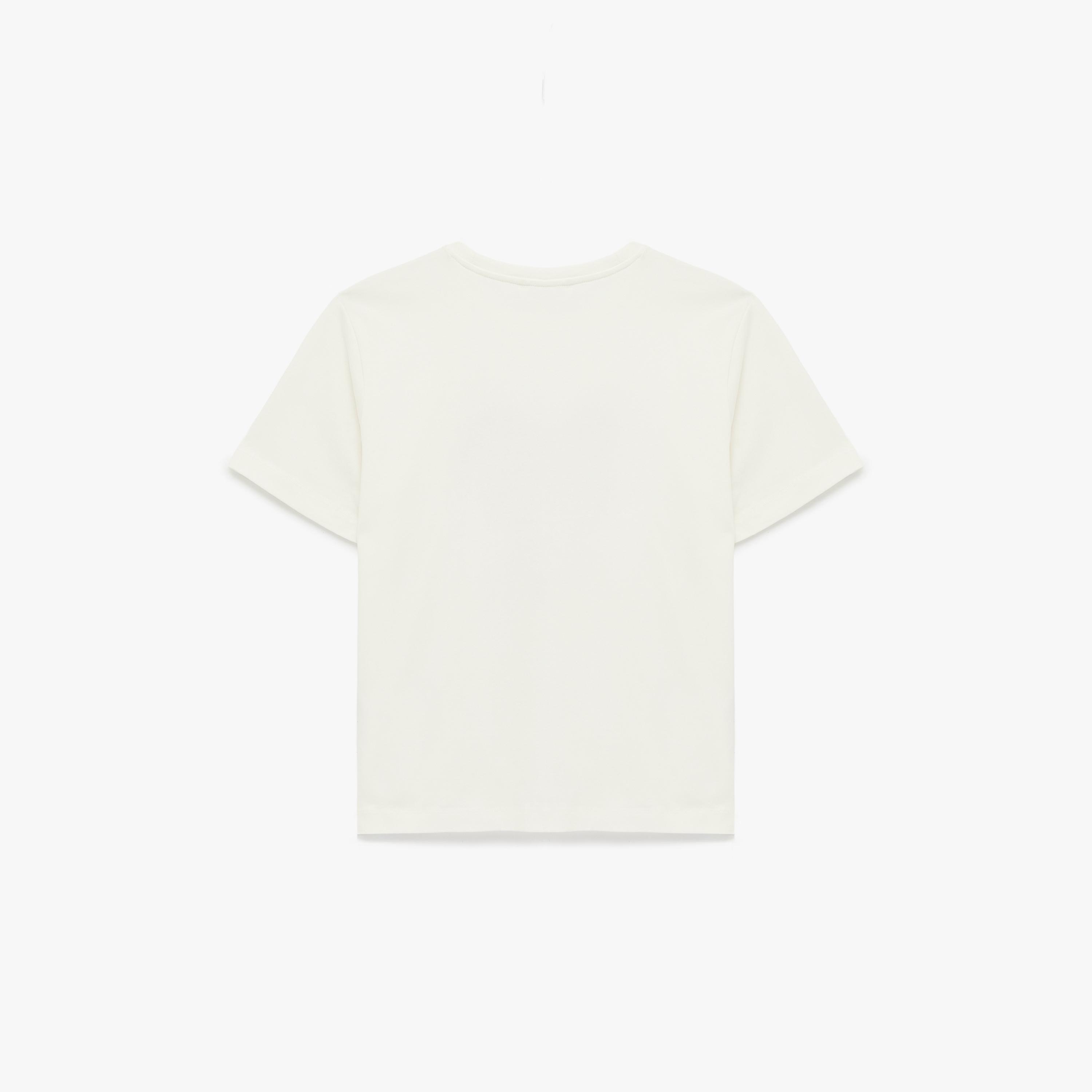 KOTON White Heart Print Women's T-Shirt-women-clothing-tshirts-image-5