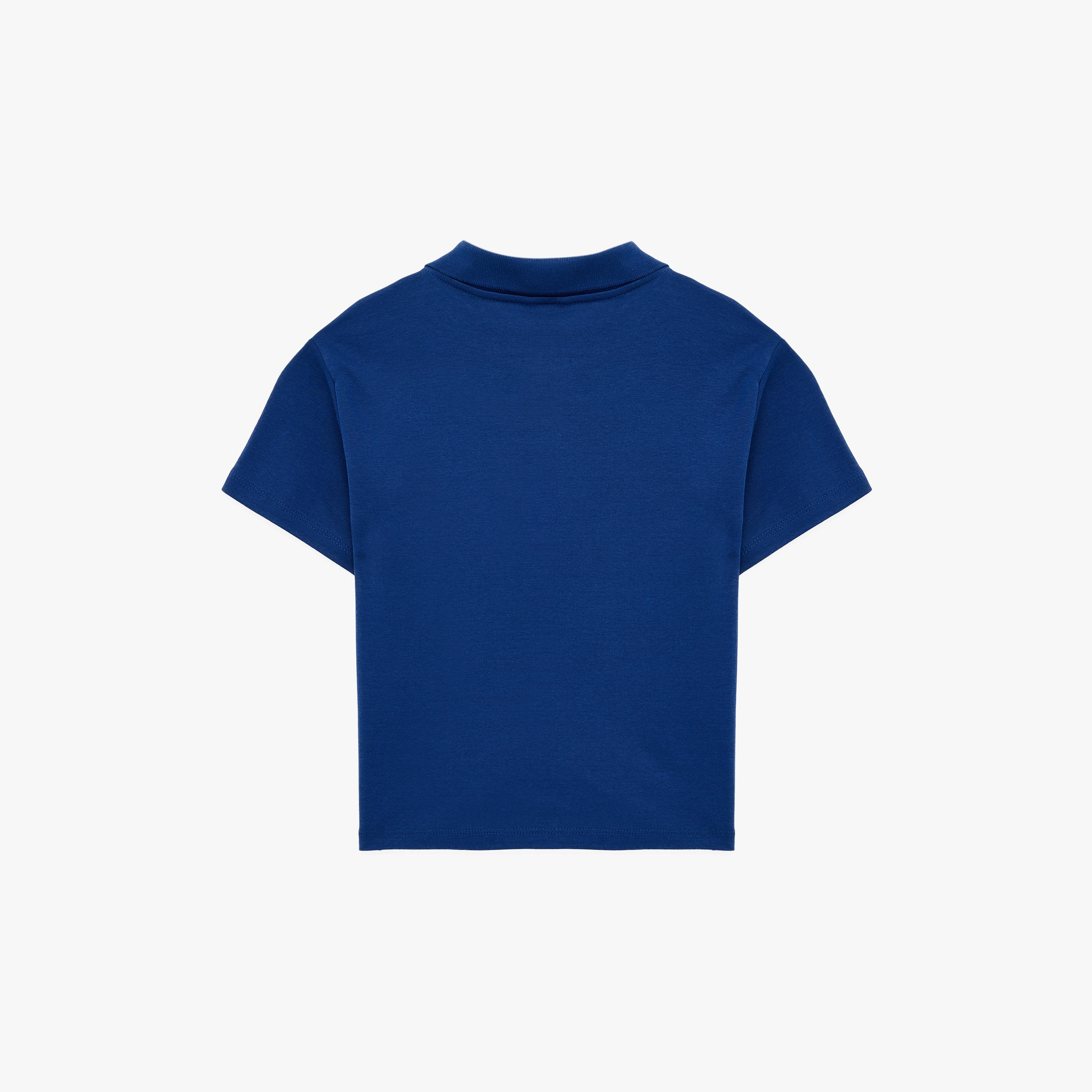 تيشيرت بولو قطني نسائي بياقة بلون أزرق من كوتون-women-clothing-tshirts-image-5