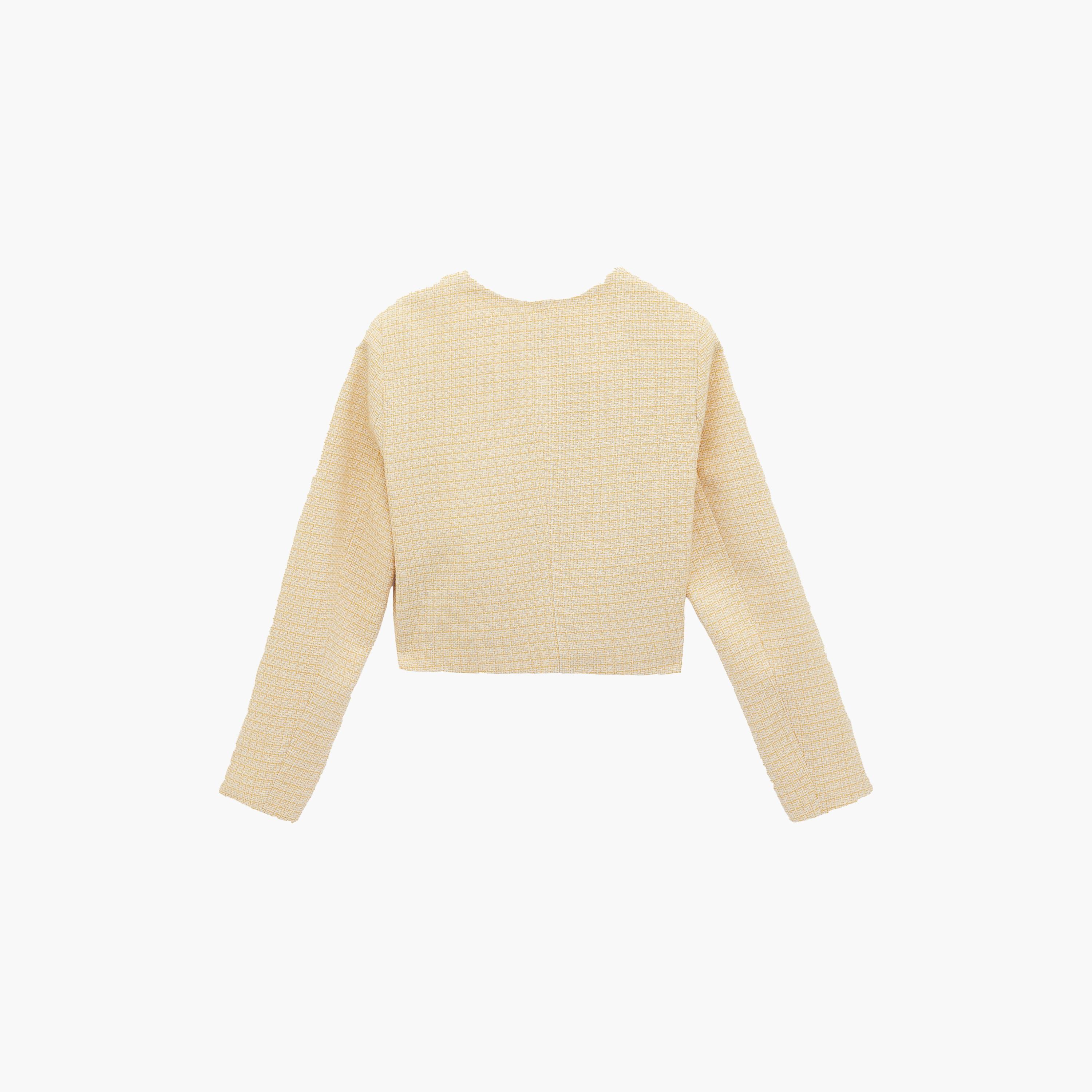 KOTON Yellow Textured Women's Jacket-women-winterwear-coatsandjackets-jackets-image-7