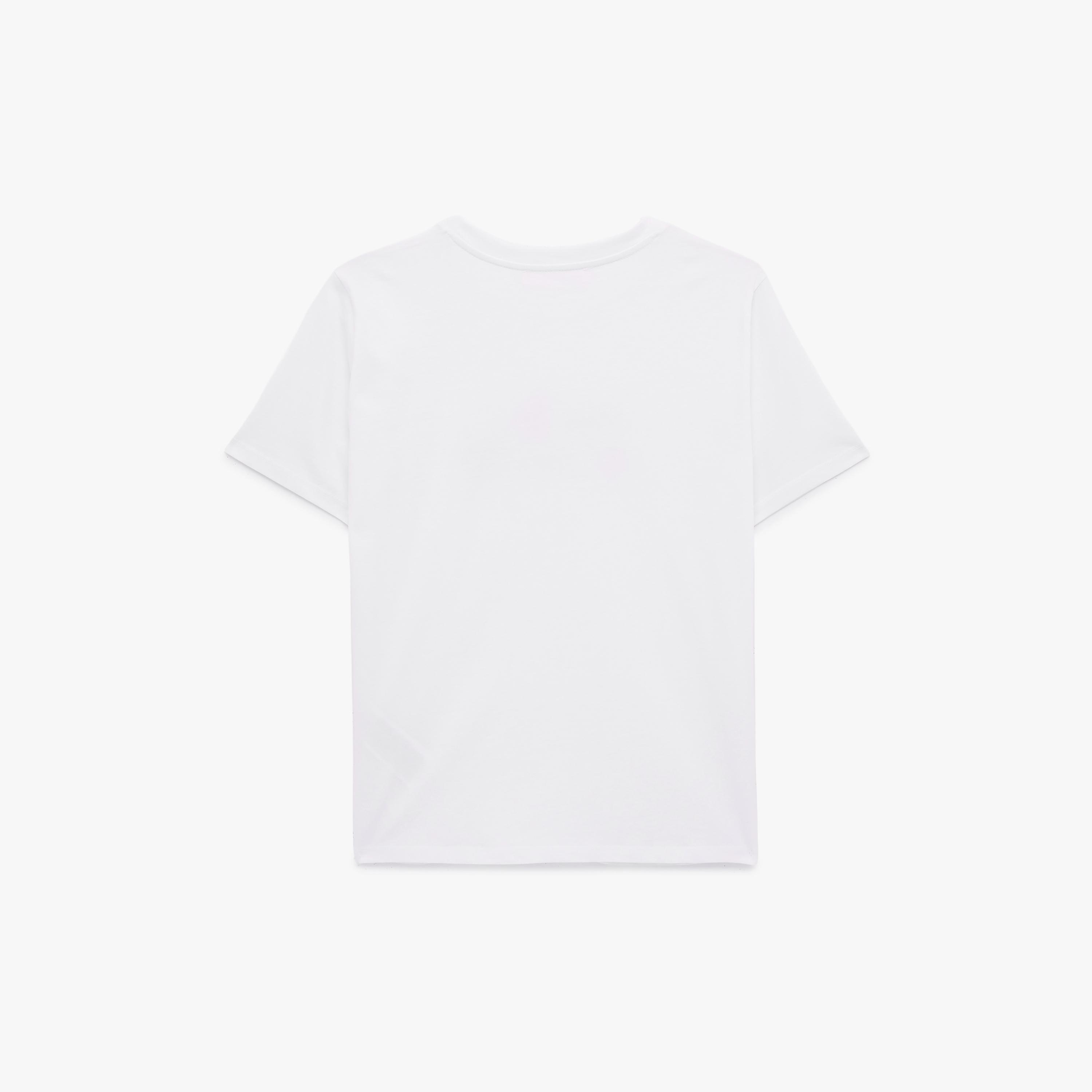 KOTON White Graphic Watermelon & Strawberry Cotton Women's T-Shirt-women-clothing-tshirts-image-4
