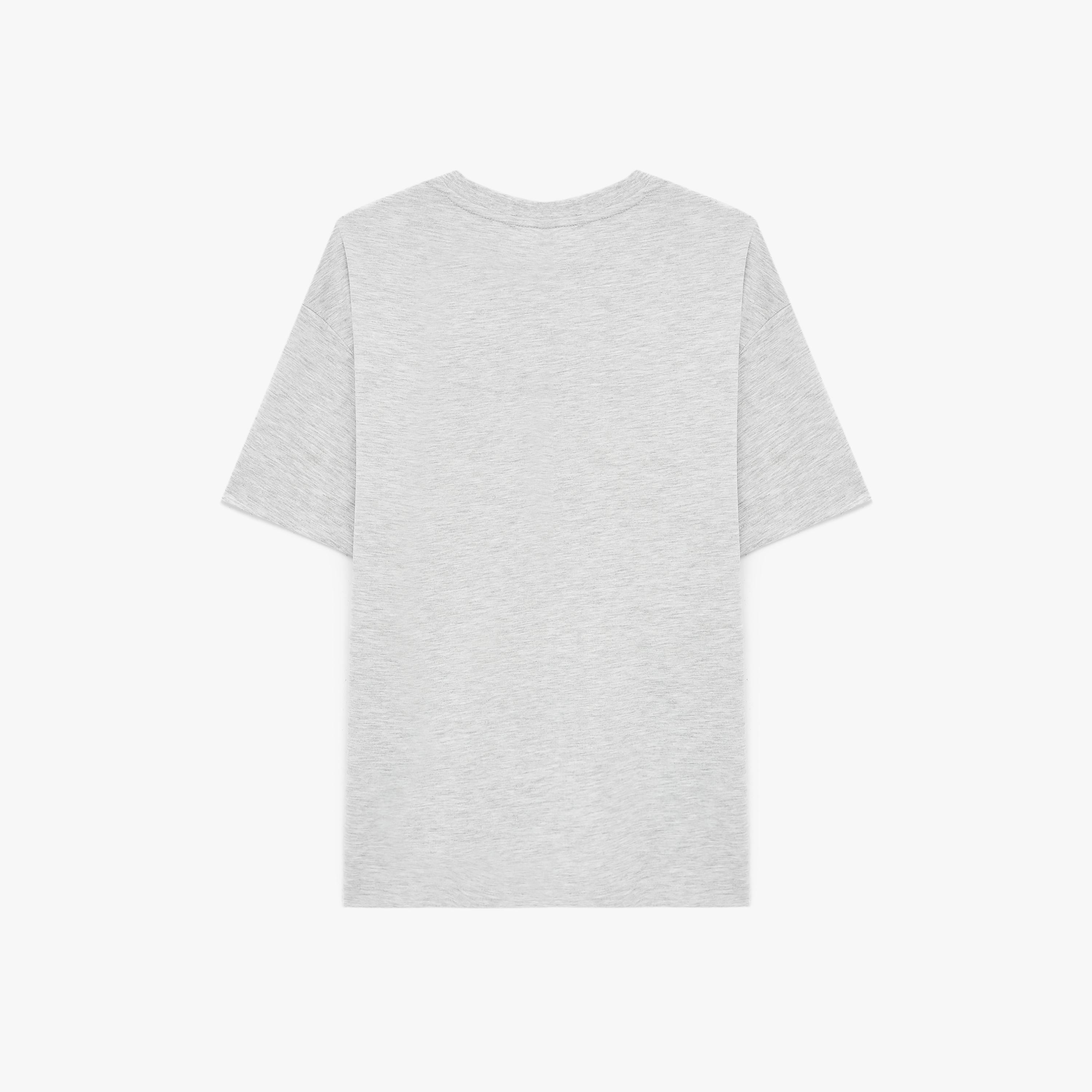 KOTON Grey Graphic Embroidered Women's T-Shirt-women-clothing-tshirts-image-5
