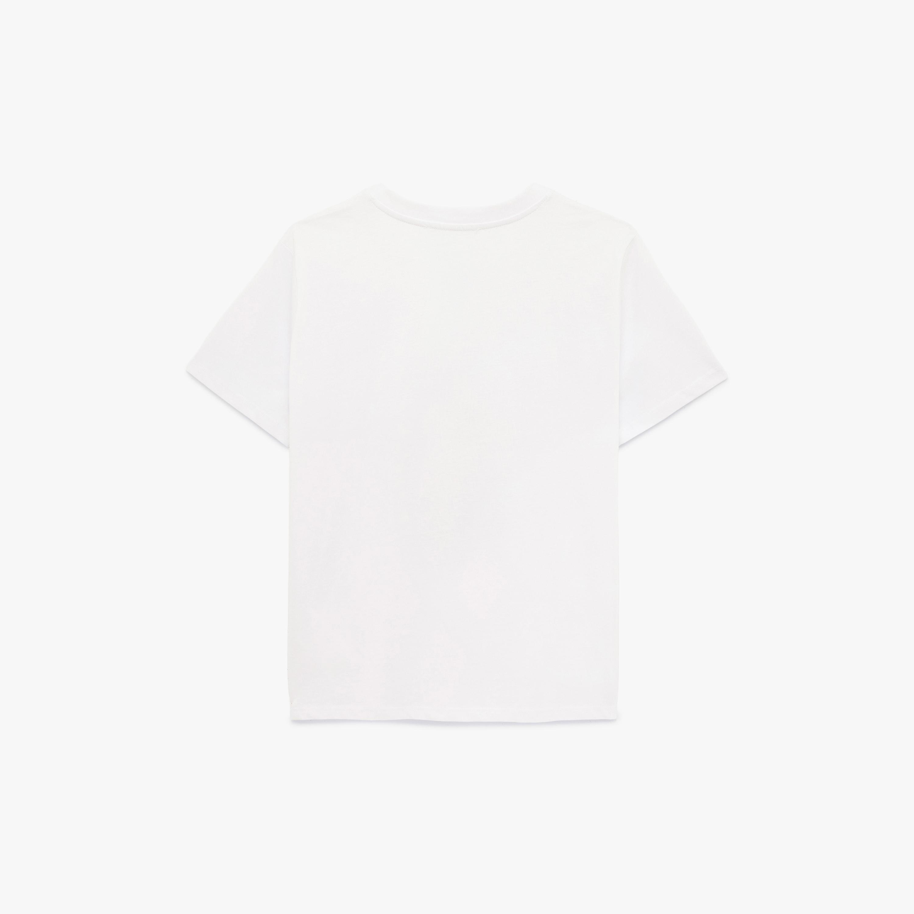 تيشيرت قطني نسائي بطبعة "غرافيك" لفراشة بلون أبيض من كوتون-women-clothing-tshirts-image-4