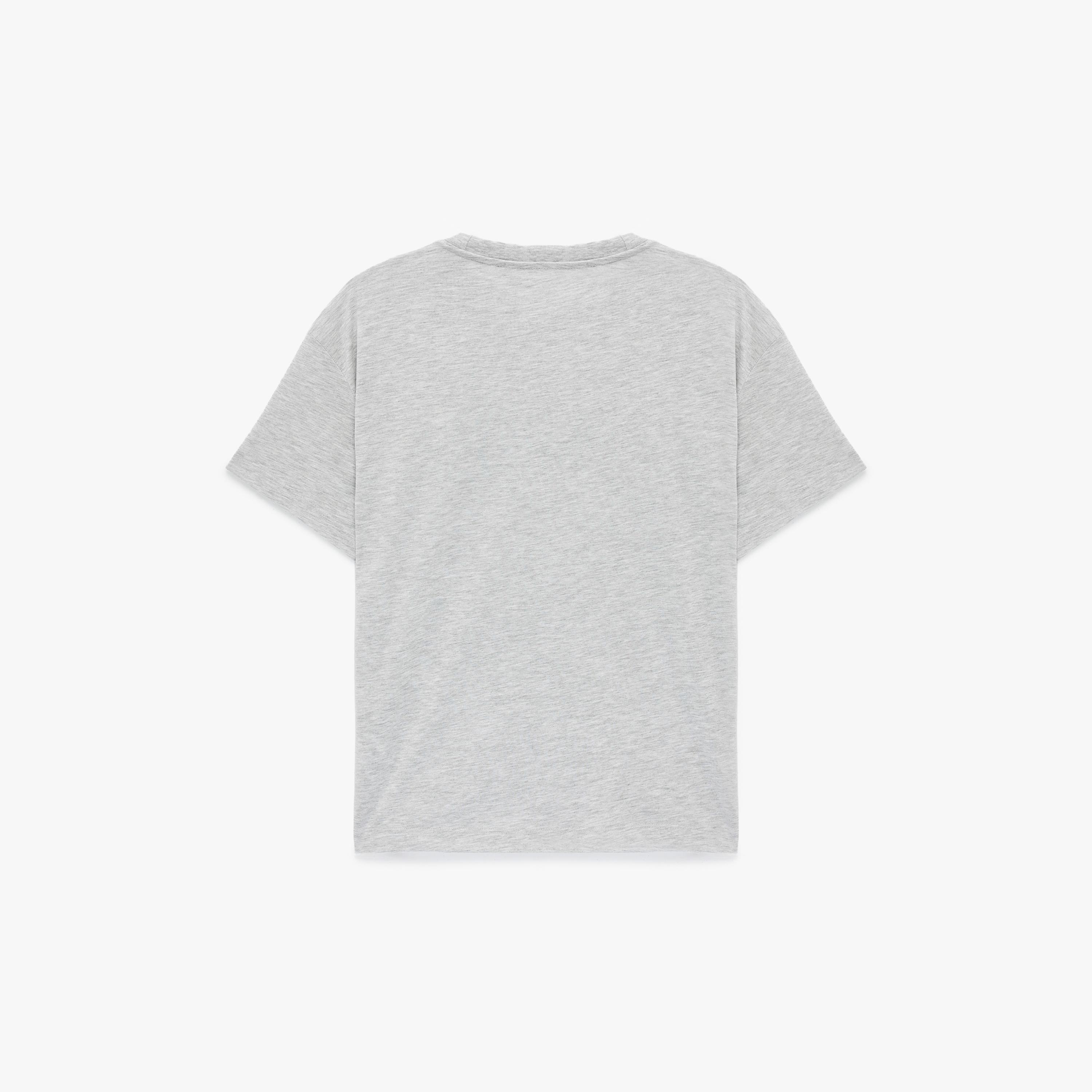 KOTON Grey Text-Print Women's T-Shirt-women-clothing-tshirts-image-4
