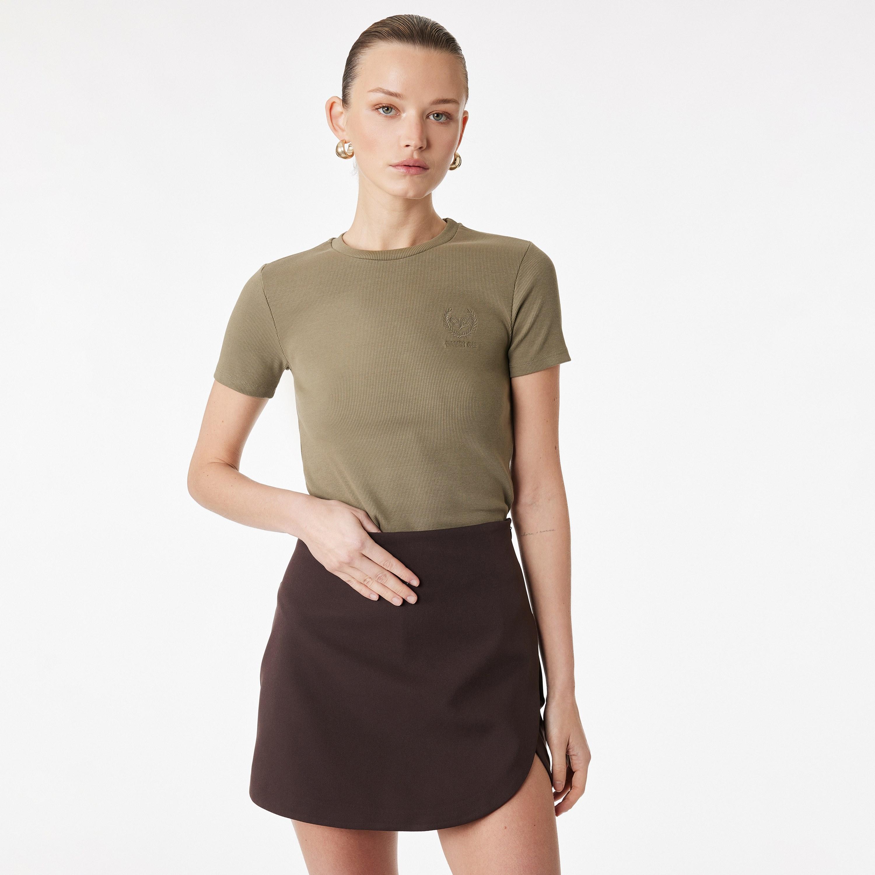 KOTON Textured Women's T-Shirt-women-clothing-tshirts-image-2