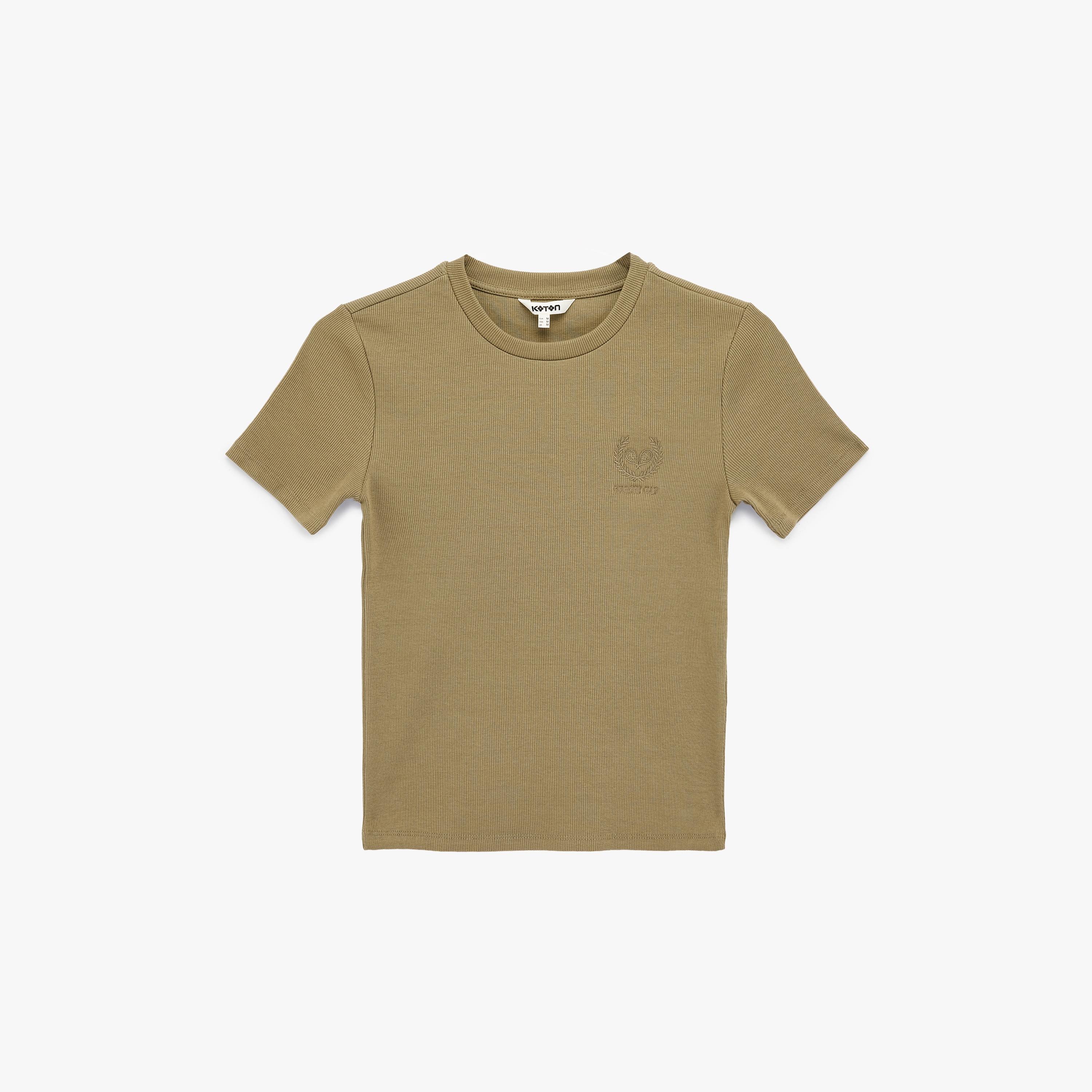 KOTON Textured Women's T-Shirt-women-clothing-tshirts-image-4