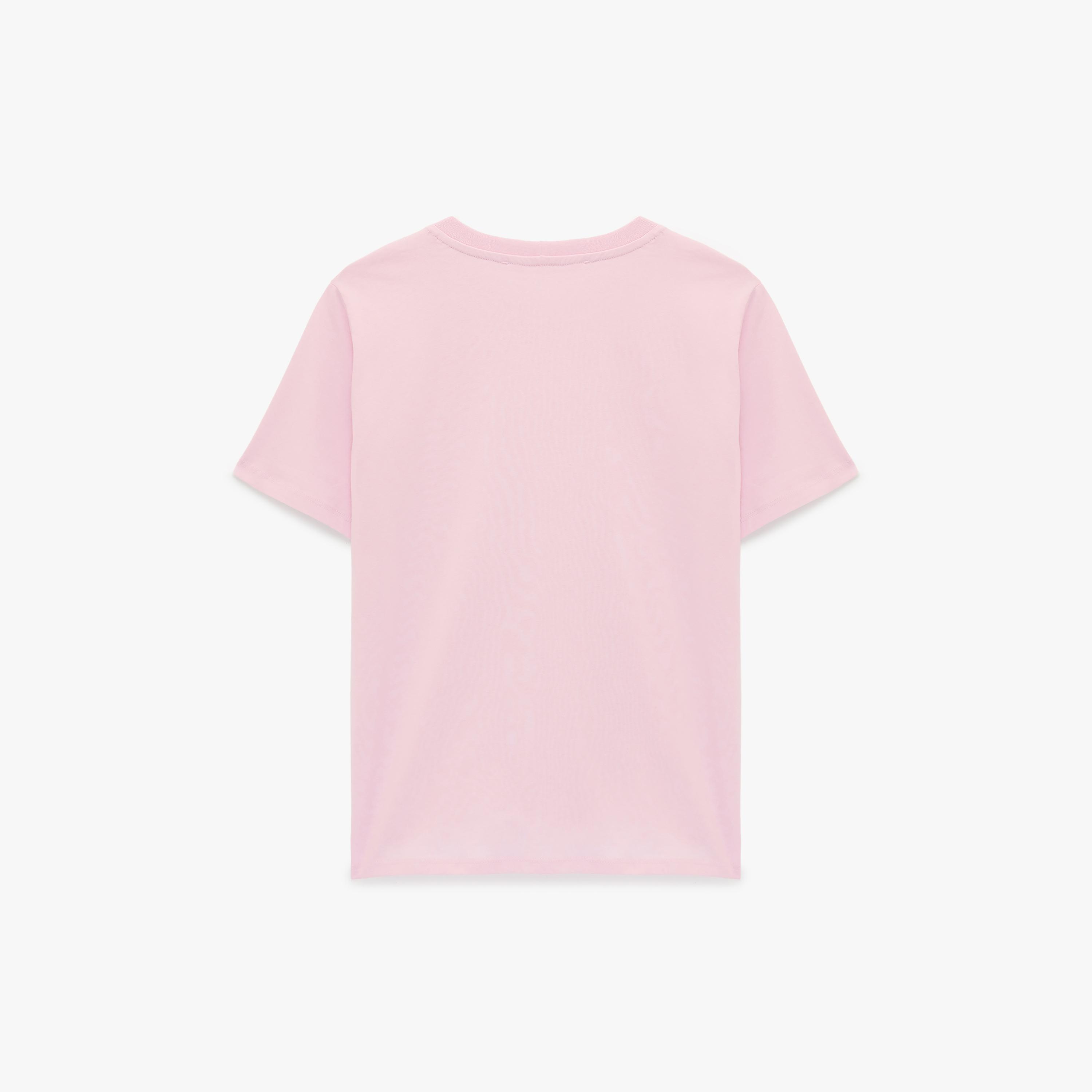 KOTON Pink Text-Print Cotton Women's T-Shirt-women-clothing-tshirts-image-4