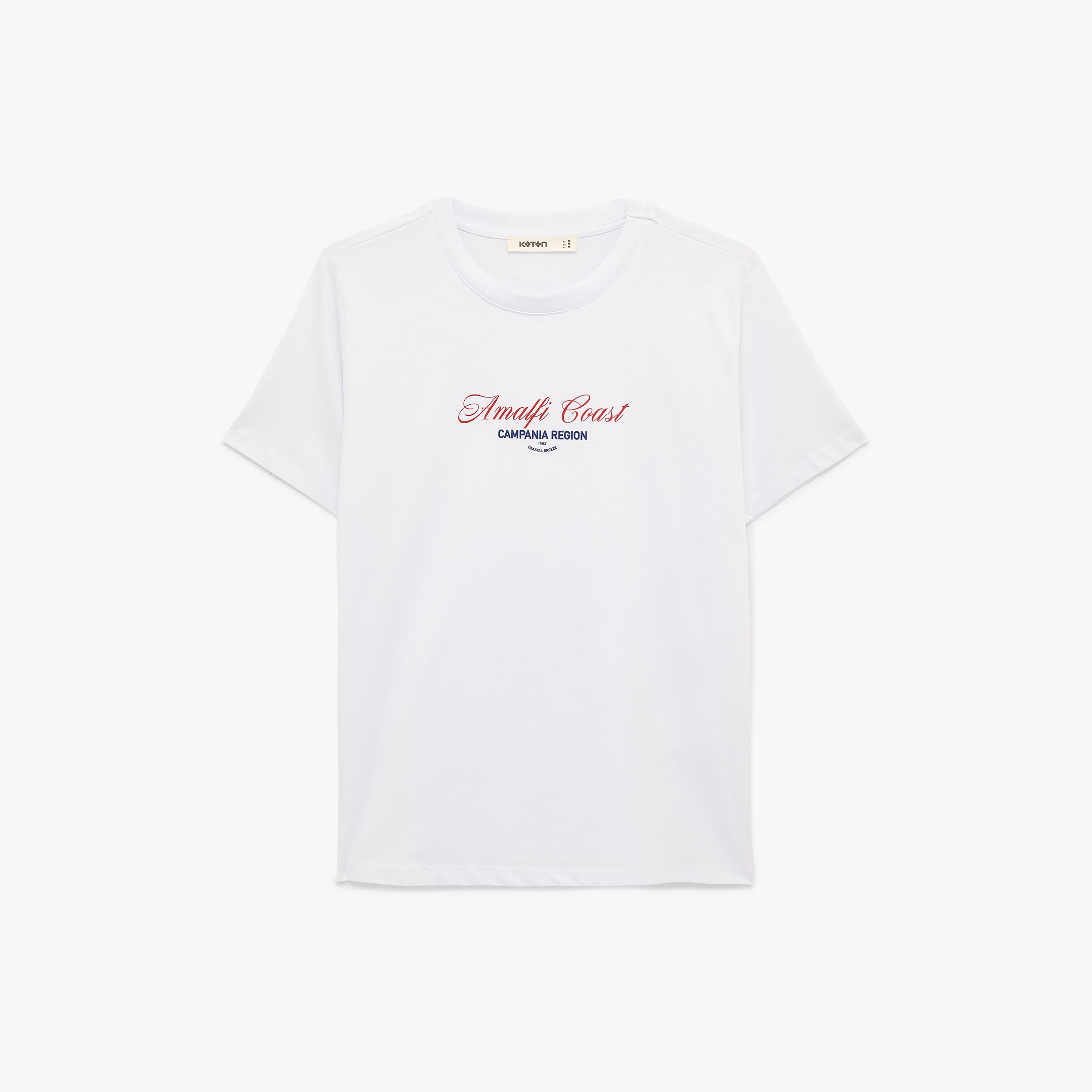 تيشيرت قطني نسائي بطبعة نصية بلون أبيض من كوتون-women-clothing-tshirts-image-3