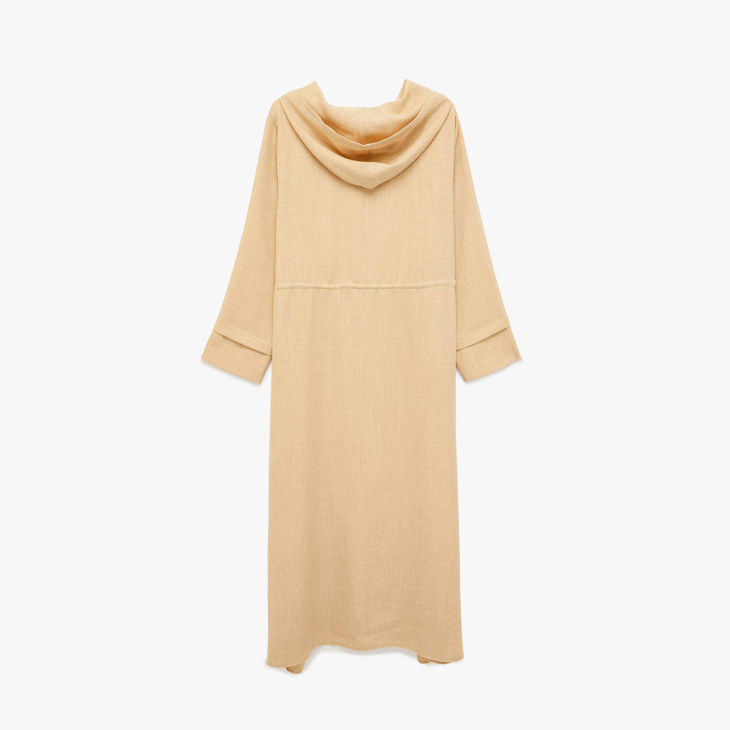 جاكيت نسائي بغطاء للرأس (هودي) بلون بيج من كوتون-women-winterwear-coatsandjackets-jackets-image-4