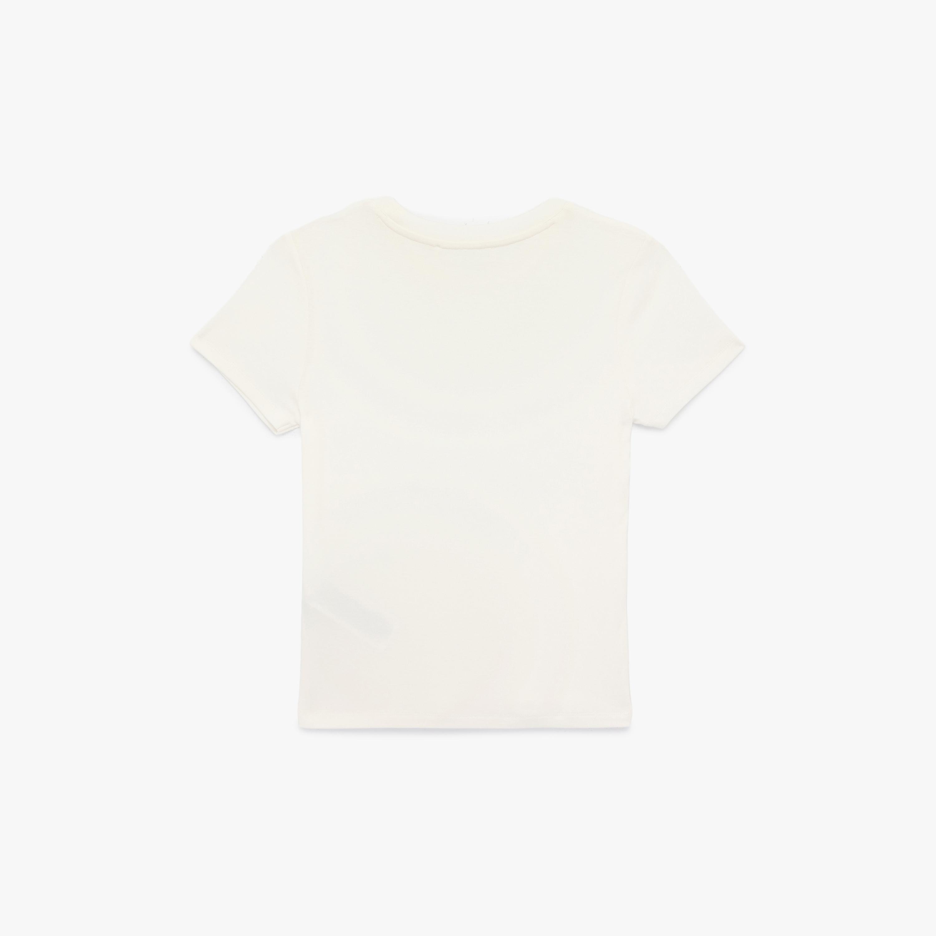 KOTON White Embroidered Bow Women's T-Shirt-women-clothing-tshirts-image-4