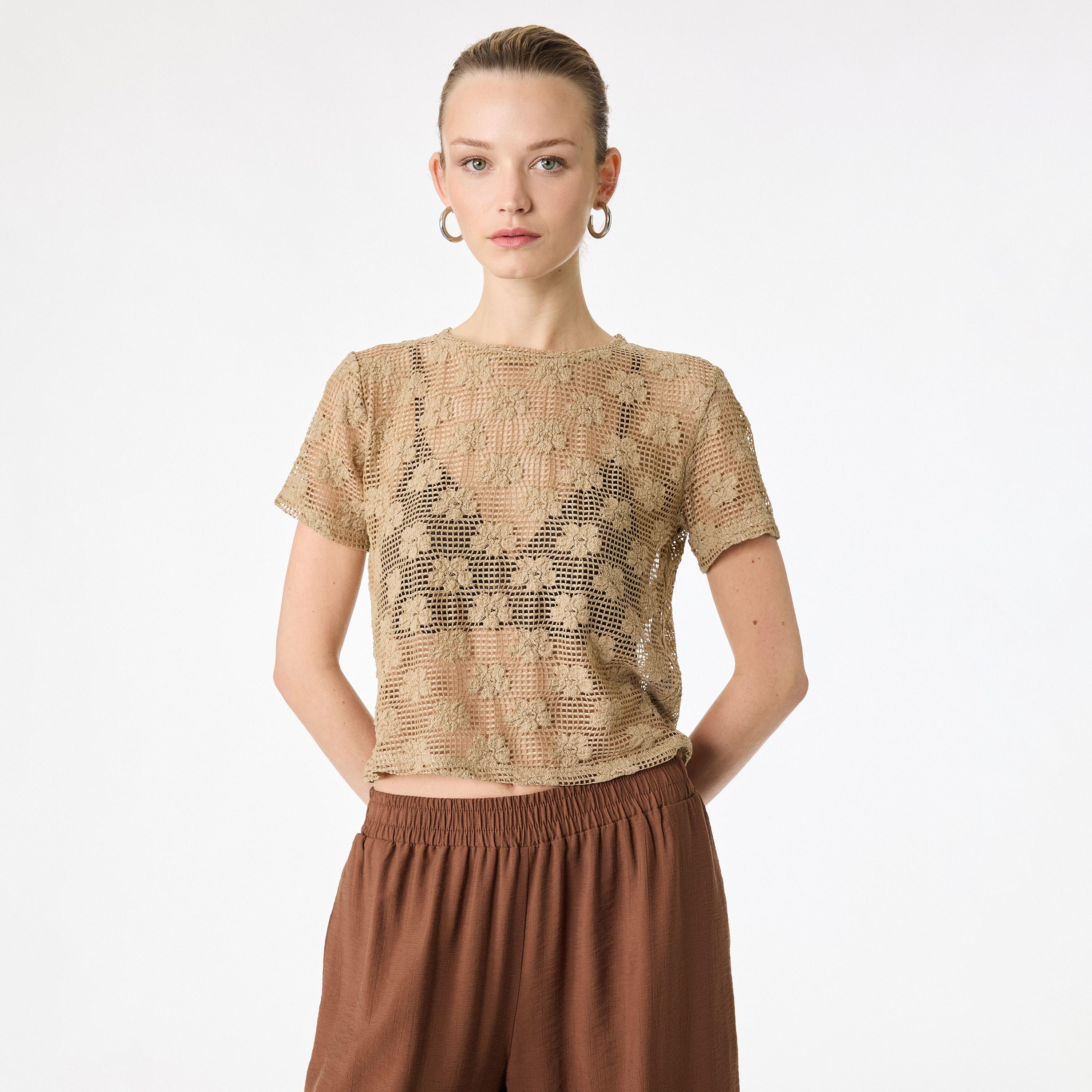 KOTON Crochet Floral Women's Top-women-clothing-shirtsandblouses-blouses-image-1