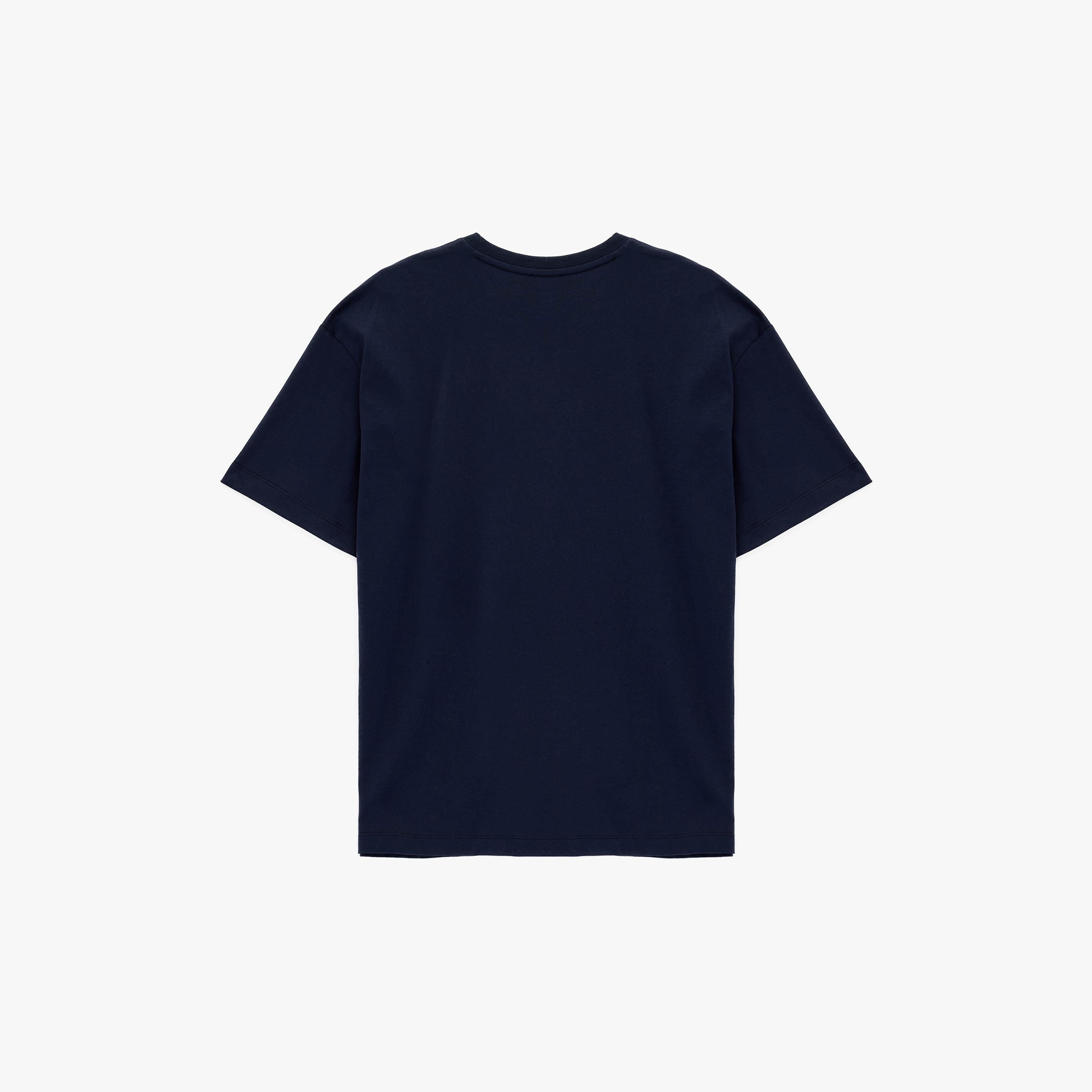 تيشيرت قطني نسائي بطبعة "غرافيك" نصية بلون كحلي من كوتون-women-clothing-tshirts-image-4
