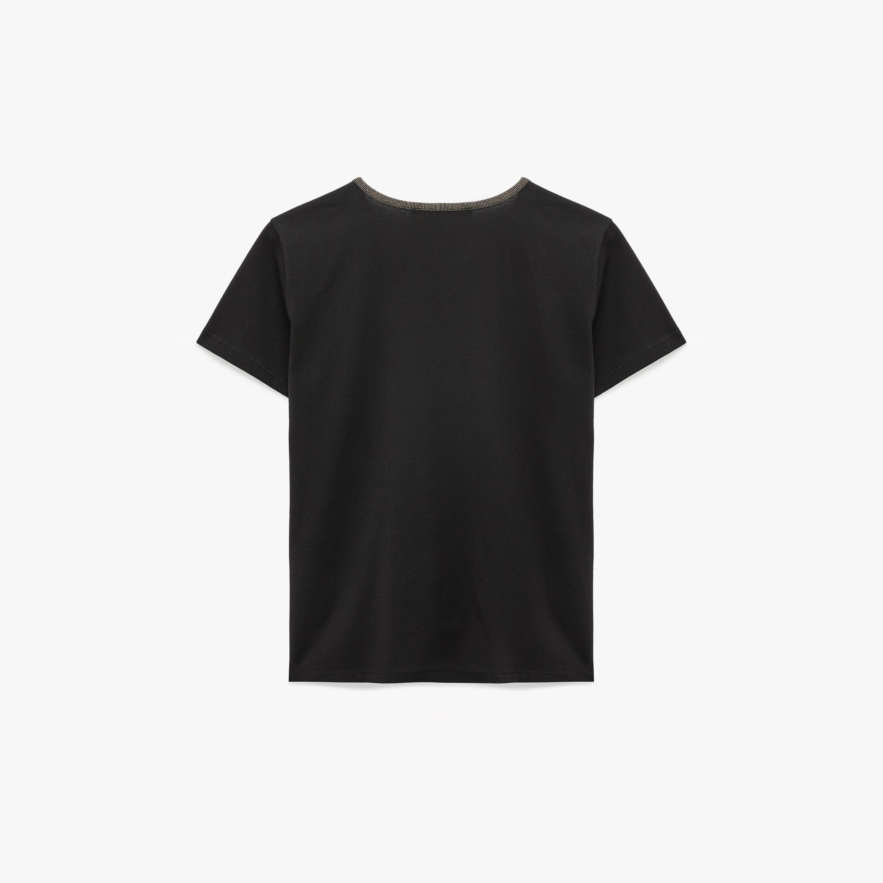 KOTON Black Cotton Women's T-Shirt-women-clothing-tshirts-image-4